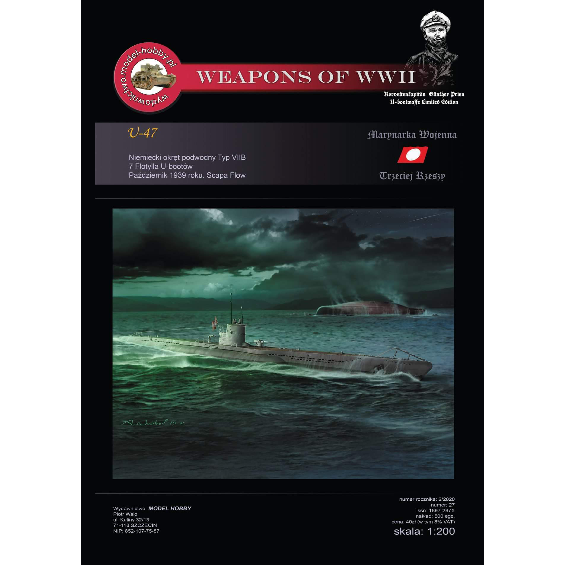 027 ModelHobby 1/200 Paper Model U-47