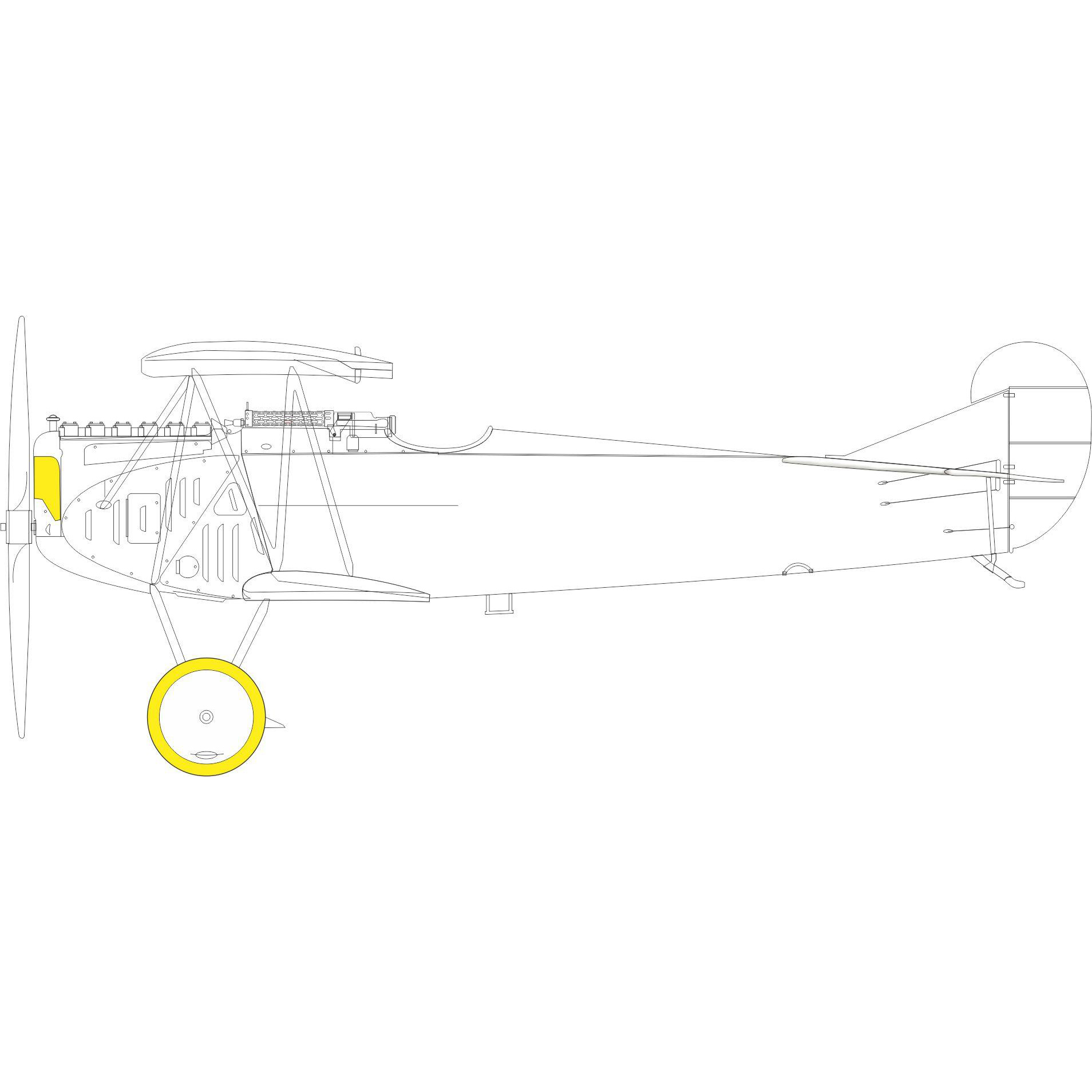 CX599 Eduard 1/72 Paint Mask for Fokker D. VII (OAW) Weekend