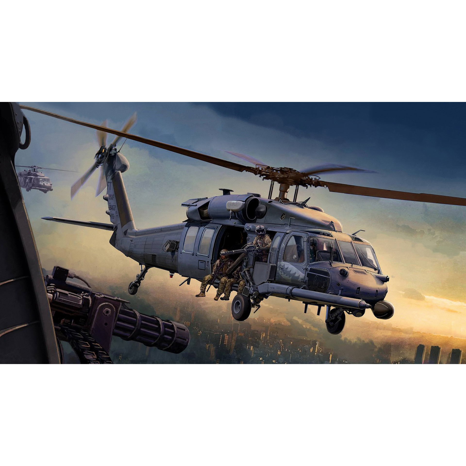 KH50006 Zimi Model 1/35 Военный вертолёт HH-60G 