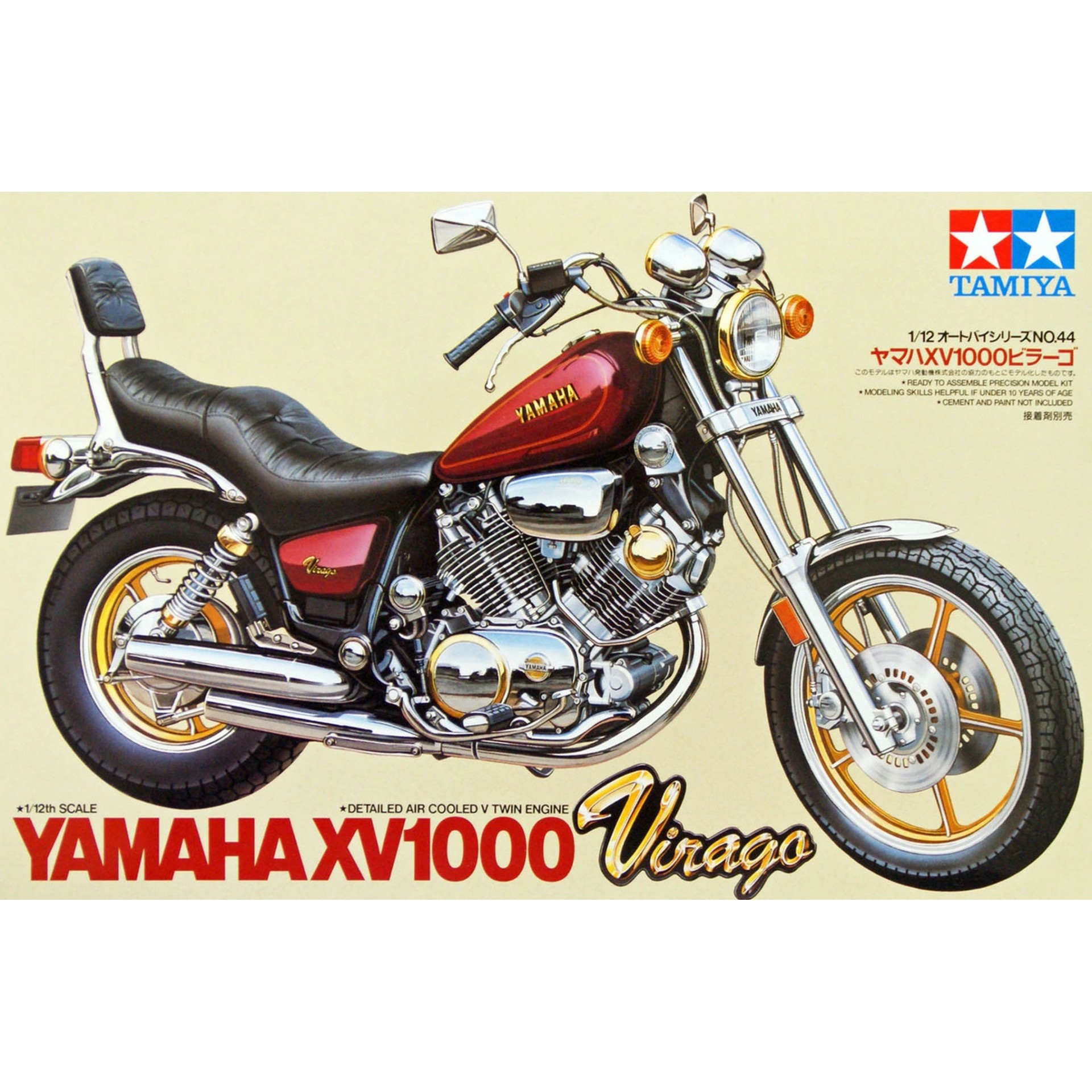14044 Tamiya 1/12 Yamaha XV1000 Virago Motorcycle.