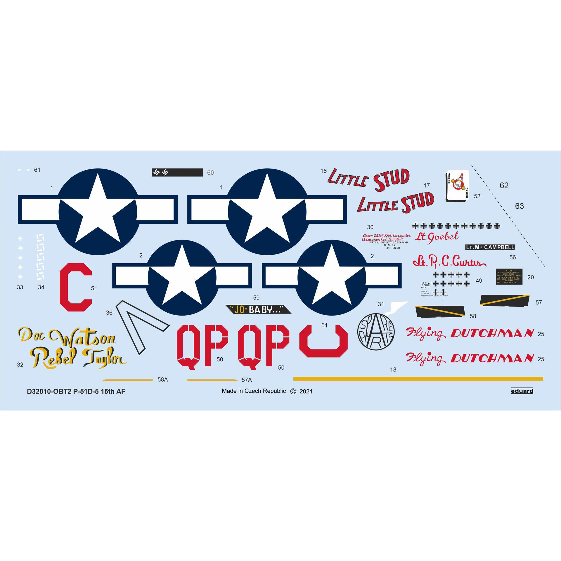 D32010 Eduard 1/32 Decal for P-51D-5 