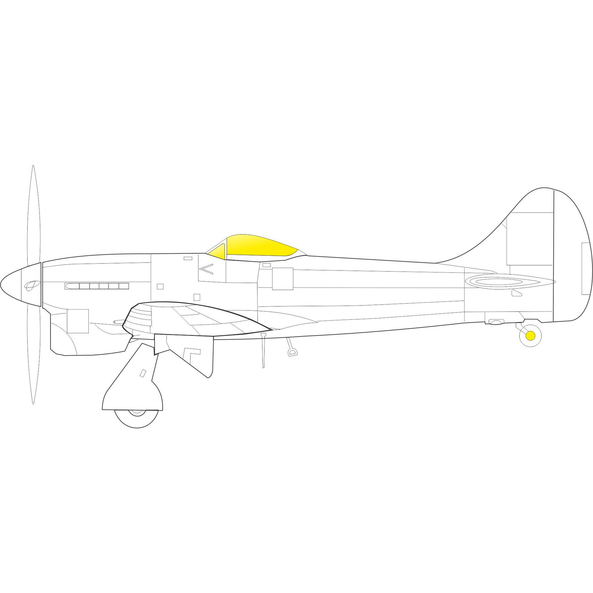 EX796 Eduard 1/48 Paint Mask for Tempest Mk. II TFace