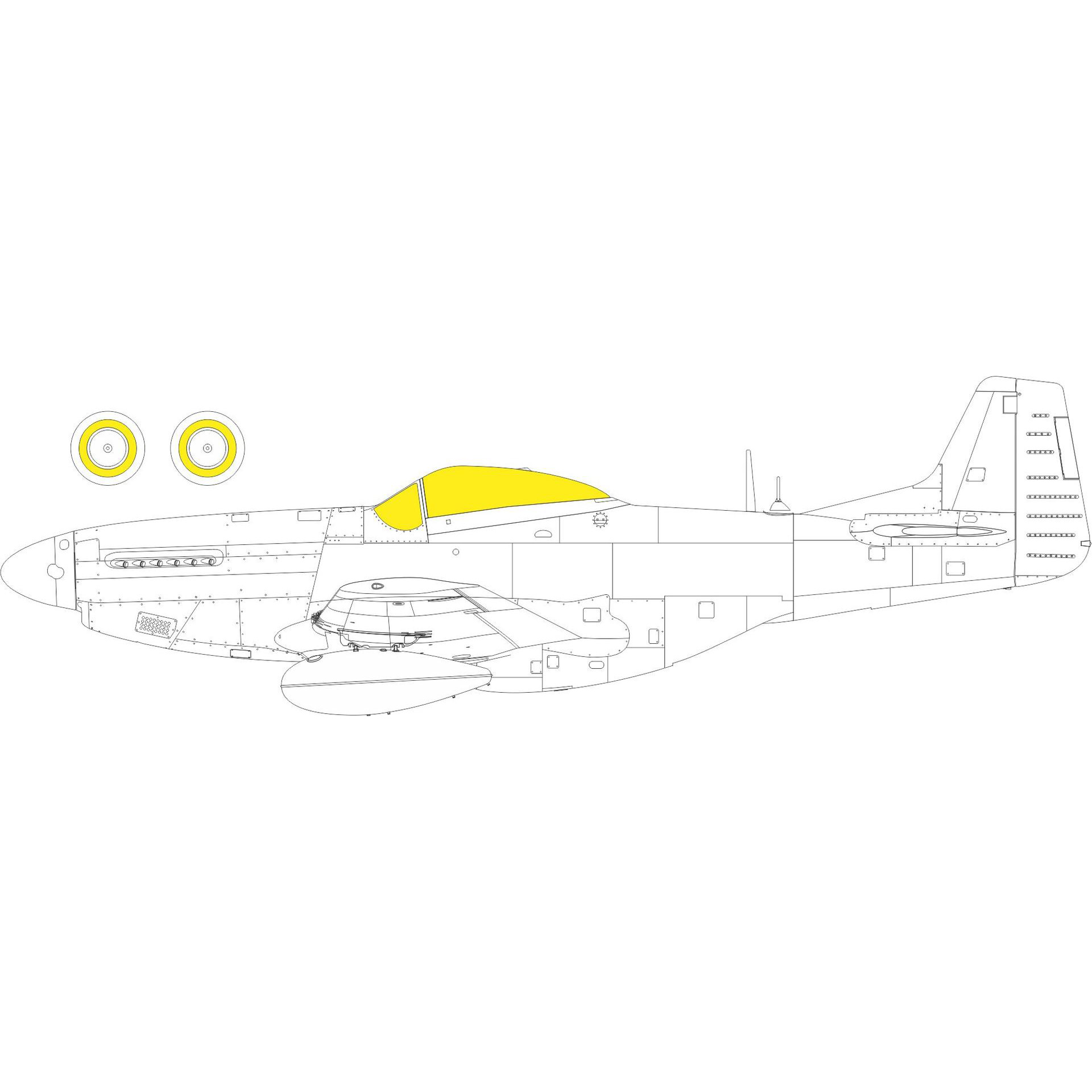 EX801 Eduard 1/48 Paint Mask for P-51K TFace