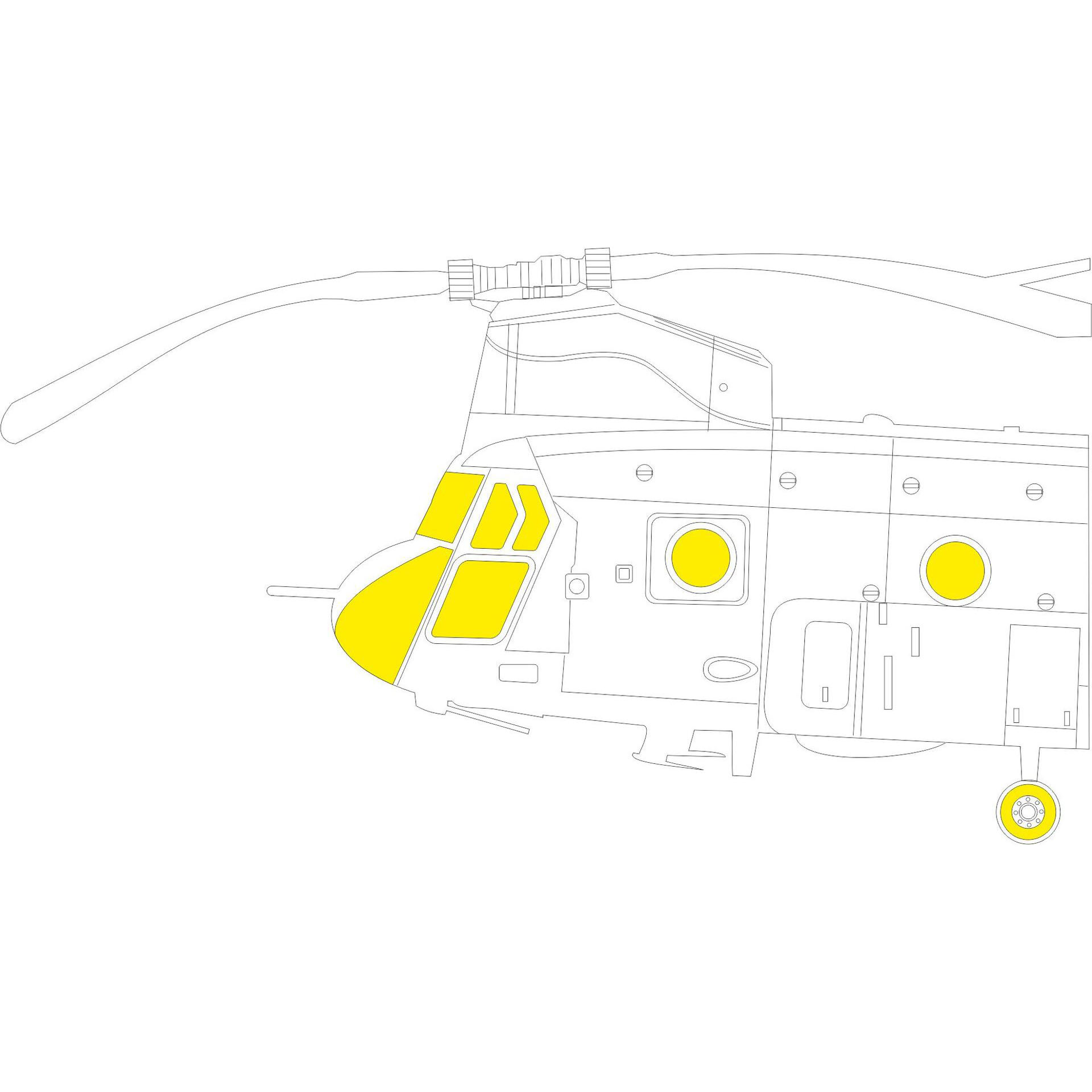 EX814 Eduard 1/48 Paint Mask for CH-47A TFace
