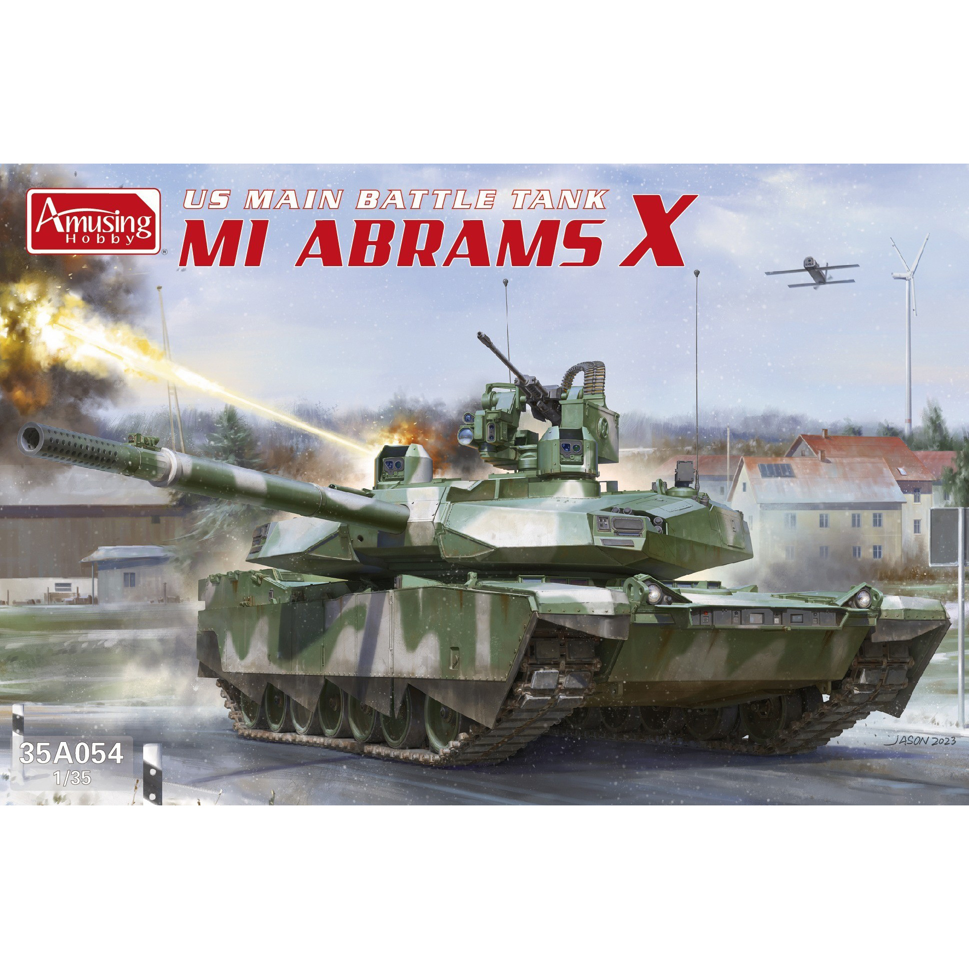 35A054 Amusing Hobby 1/35 American Abrams X Main Battle Tank