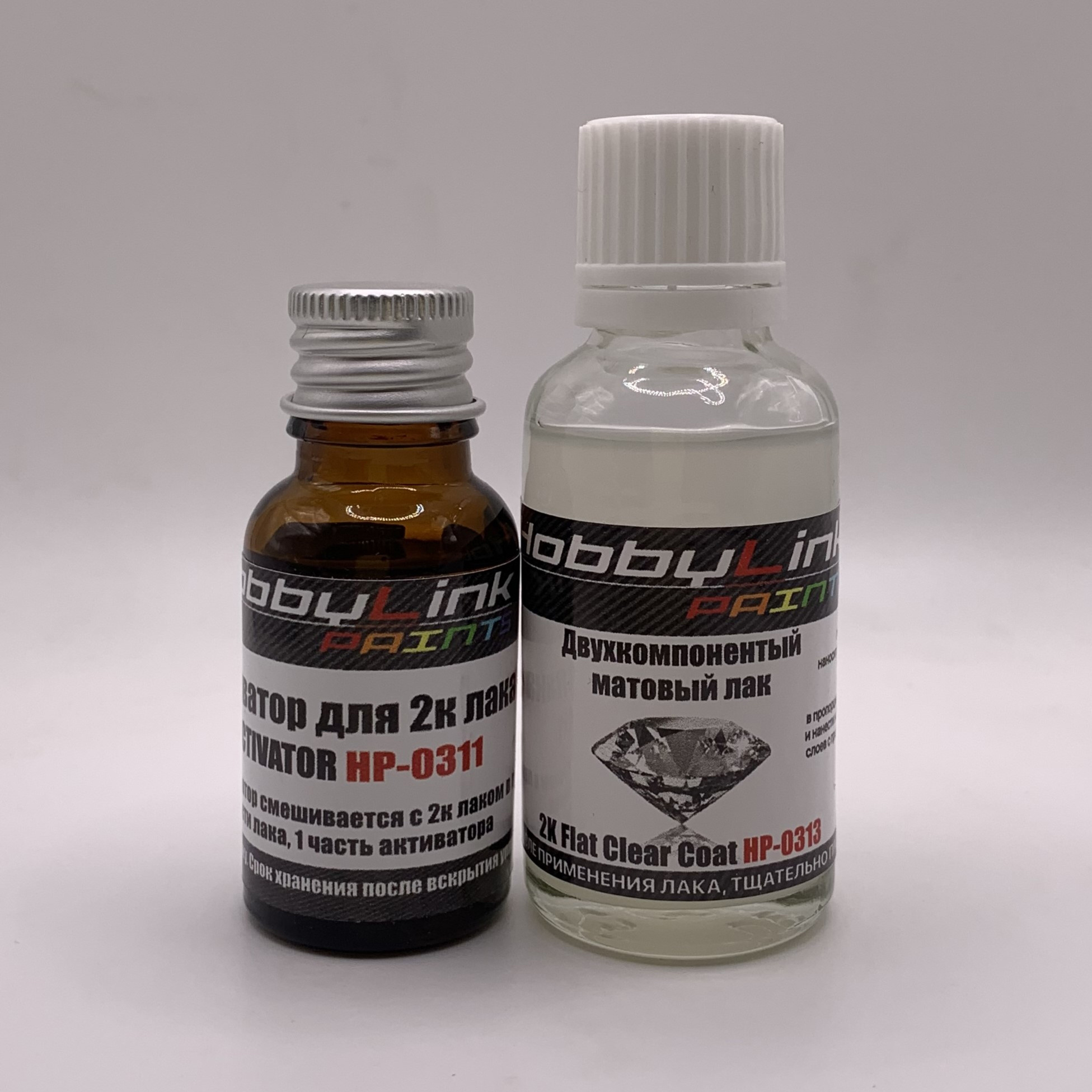 HP-0313 HobbyLink Двухкомпонентный матовый лак + активатор