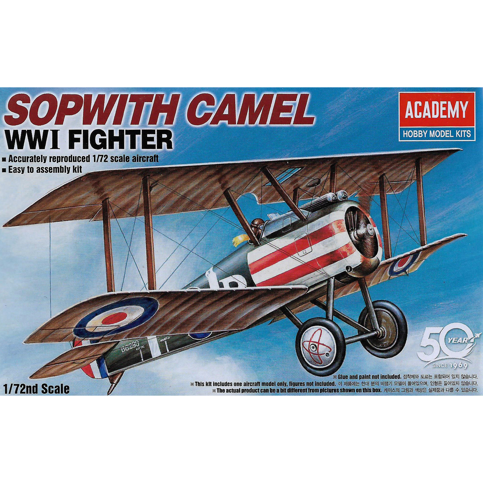 12447 Academy 1/72 Sopwith Camel WW1 Fighter