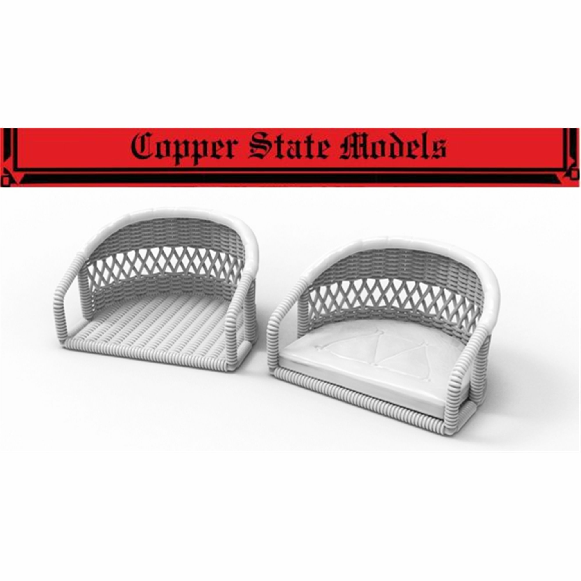 A32-010 Copper State Models 1/32 Плетеное сиденье с подушкой и кожаной обивкой