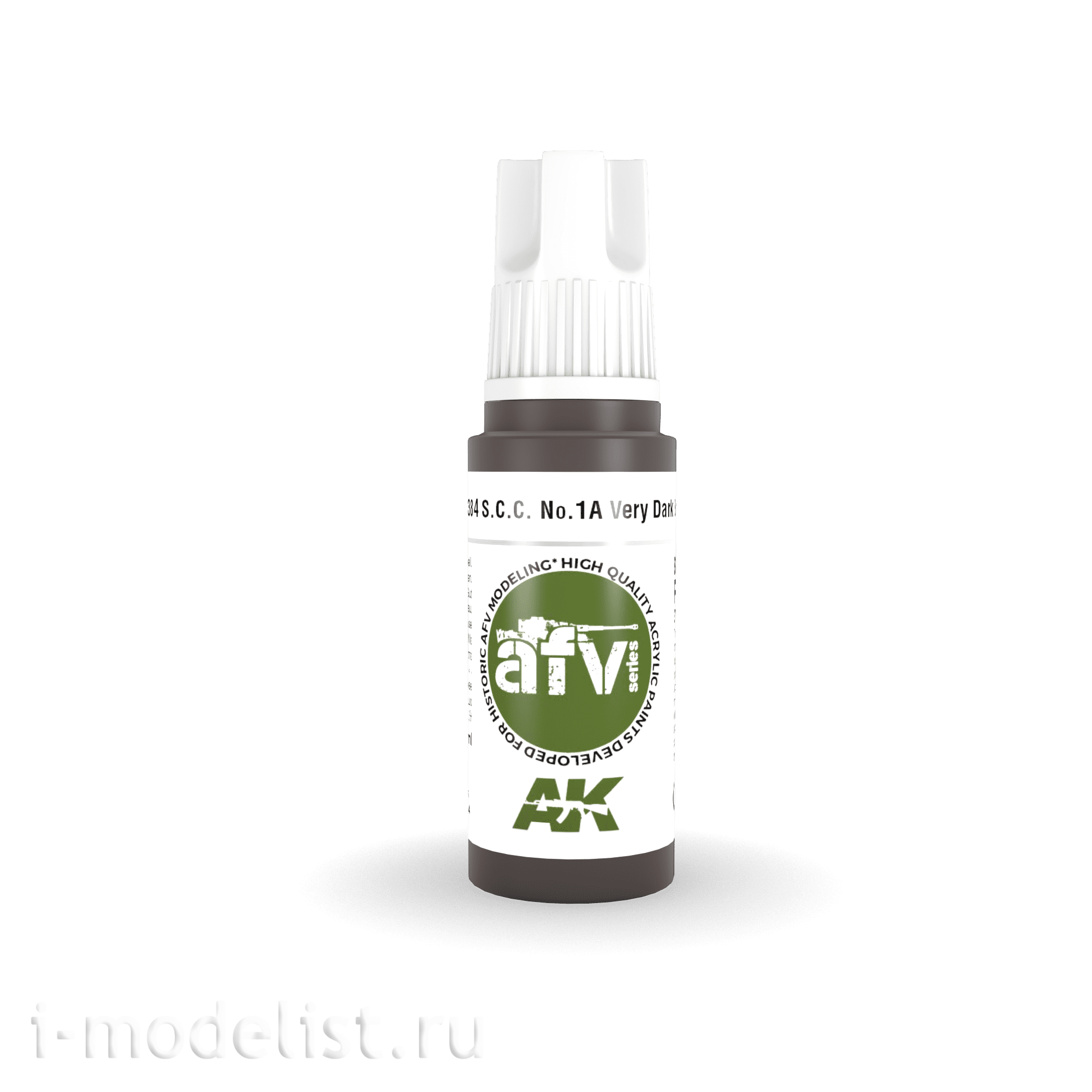 AK11384 AK Interactive Acrylic paint S. C. C. NO. 1A VERY DARK BROWN (dark brown) 17 ml