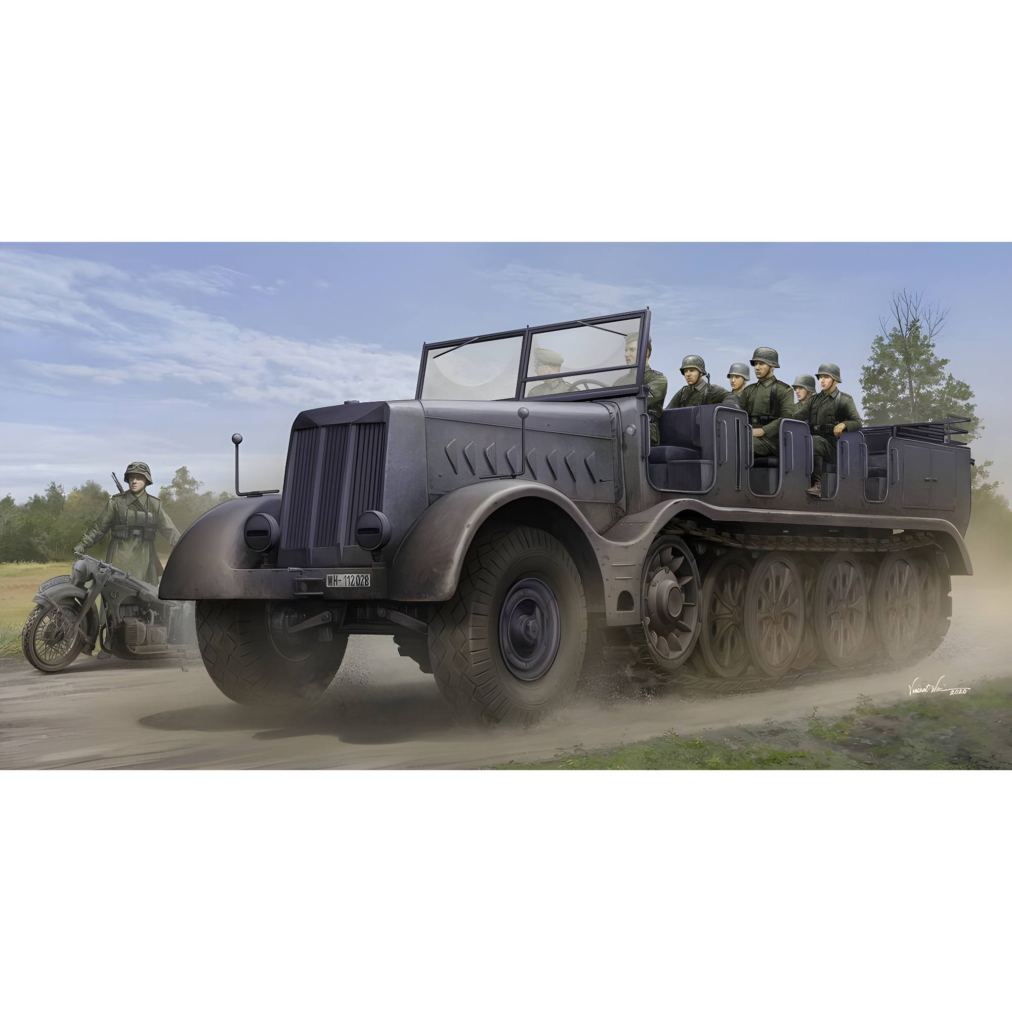 09575 Т$ач 1/35 Тяжелый тягач Schwerer Zugkraftwagen 18to Sd.Kfz. 9 (Артиллерийская версия)