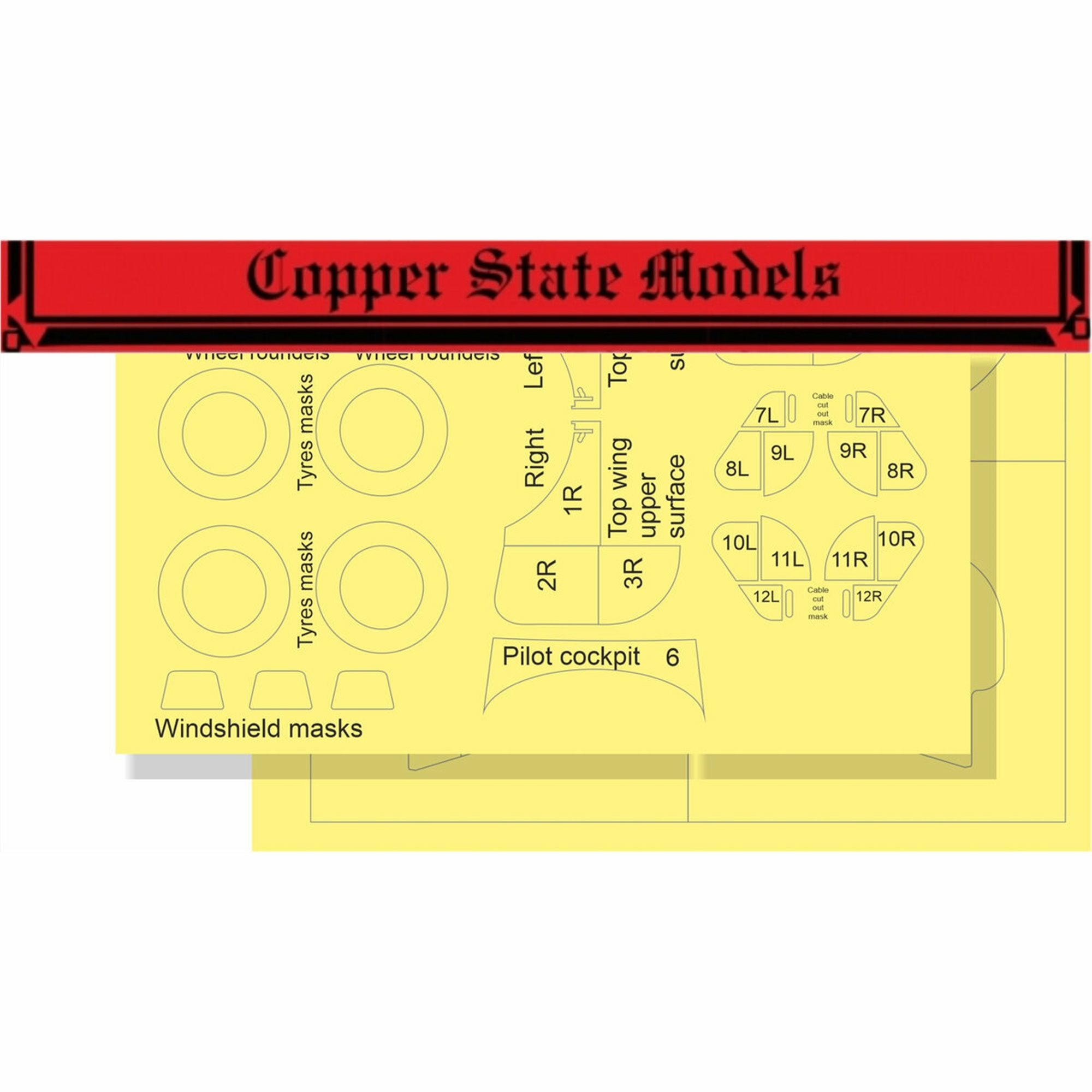 A32-021 Copper State Models 1/32 Окрасочные маски для Nieuport 11