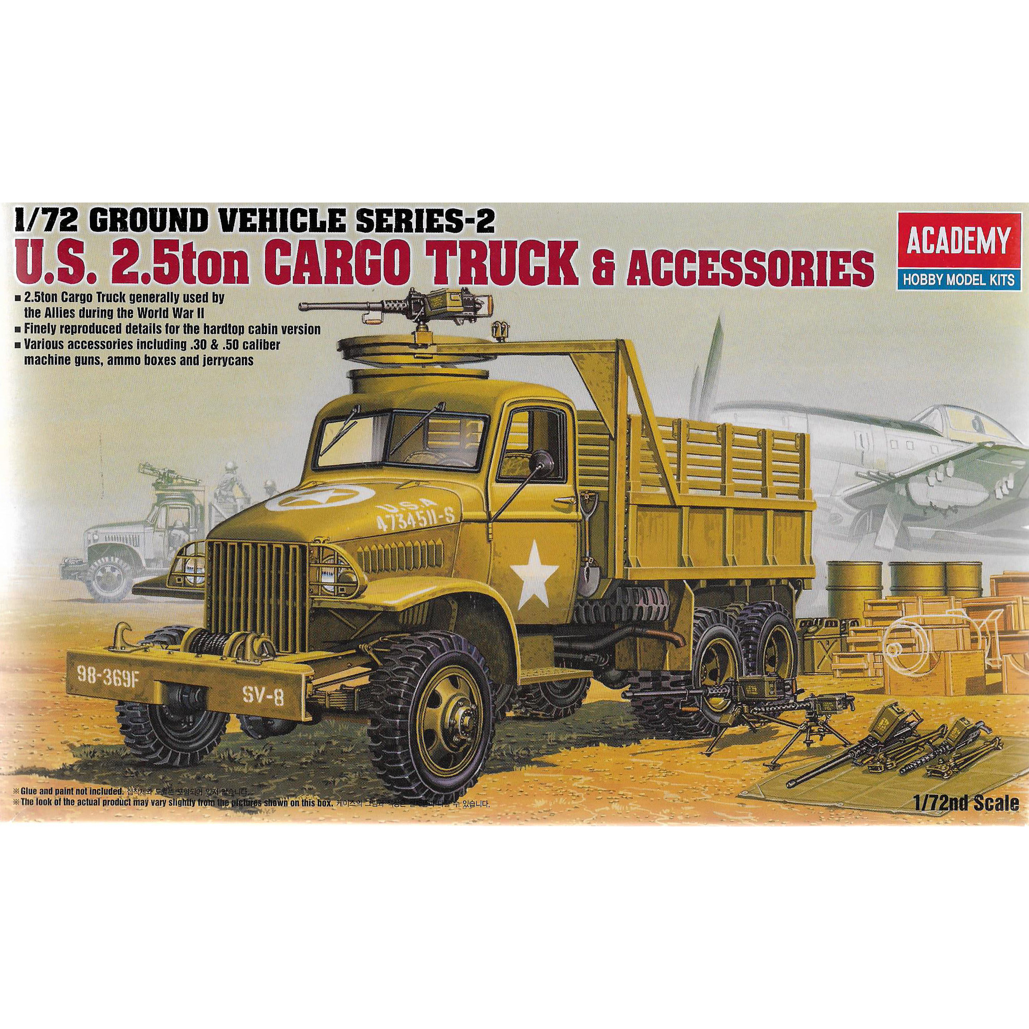 13402 Academy 1/72 U.S. 2.5 ton Cargo Truck and accessories