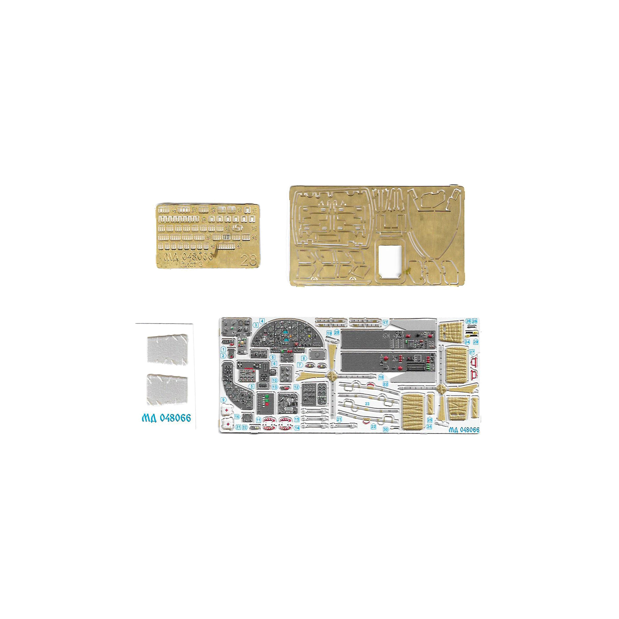 048066 Микродизайн 1/48 Набор фfromfromравления интерьера на Я-28ПП (HobbyBoss)