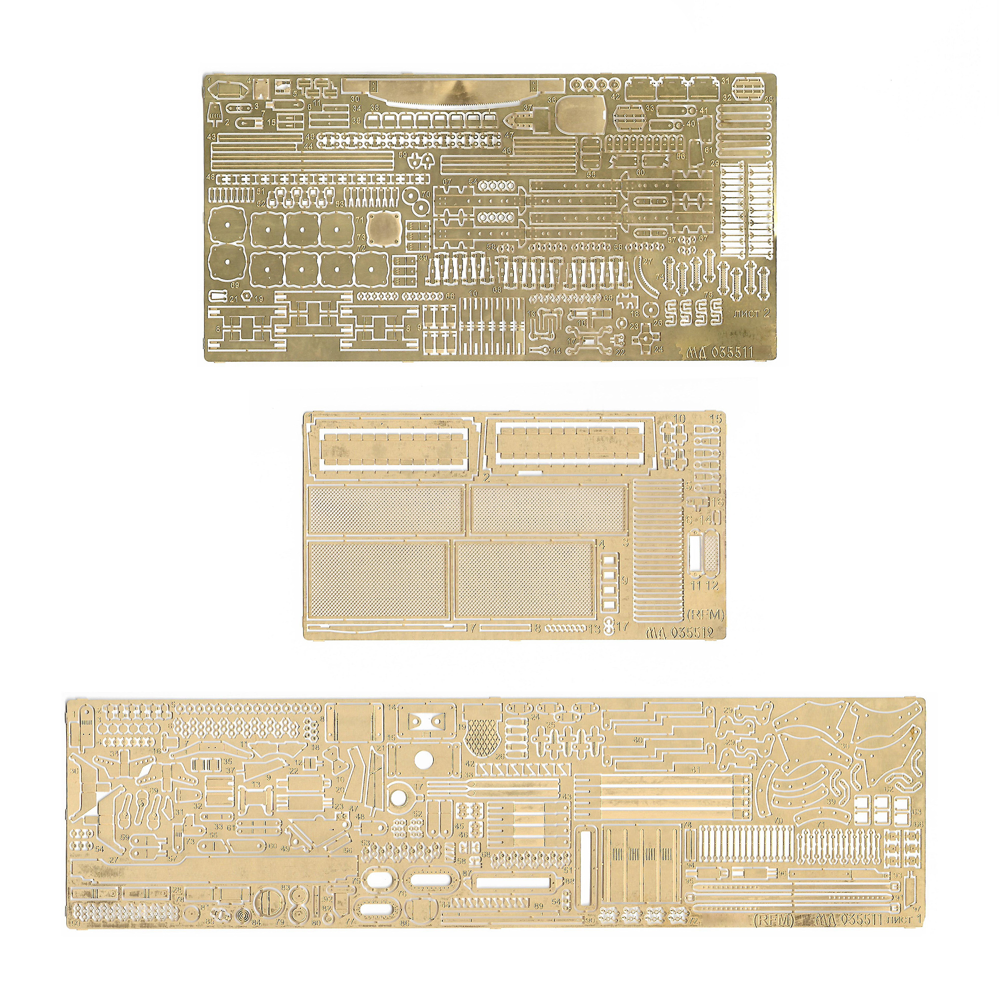 035511 Microdesign 1/35 Photo Etching Kit for T-55A Tank (Rye Field Model)