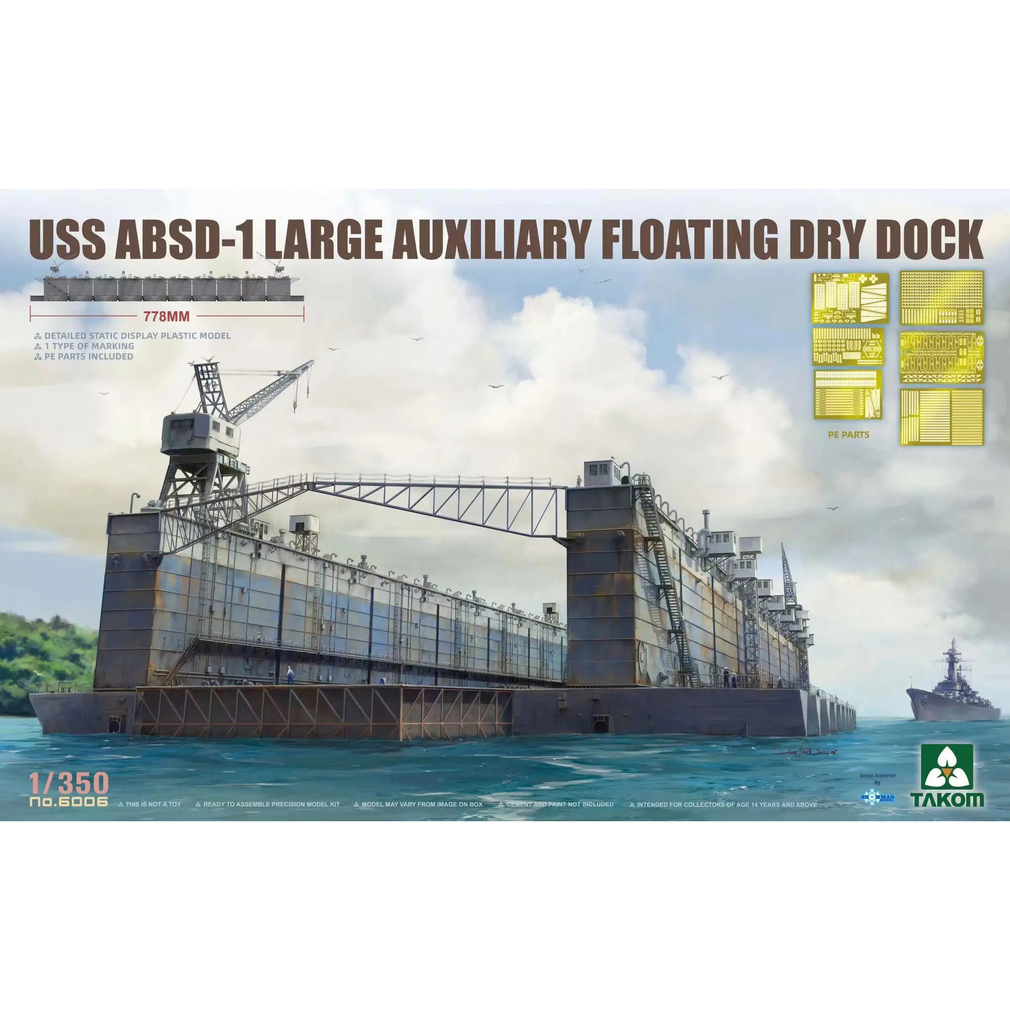 6006 Takom 1/350 Большой плавучий toк ВМС США ABSD-1