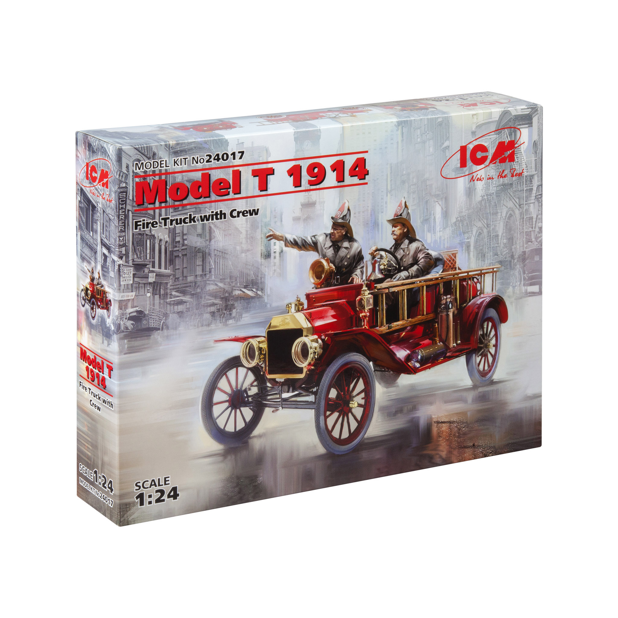24017 ICM 1/24 Model T 1914 Fire Truck with crew