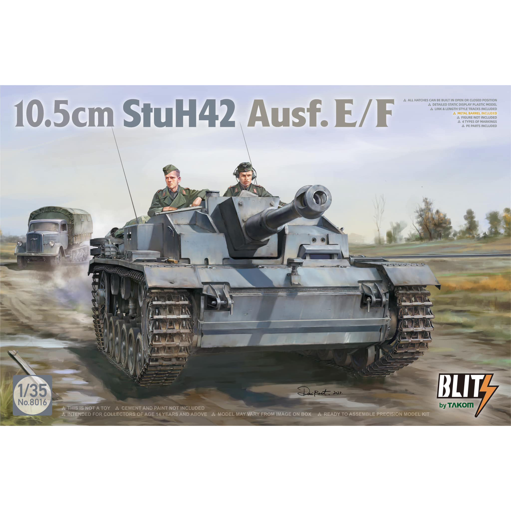 8016 Takom 1/35 German self-propelled gun 10.5cm StuH.42 Ausf.E/F
