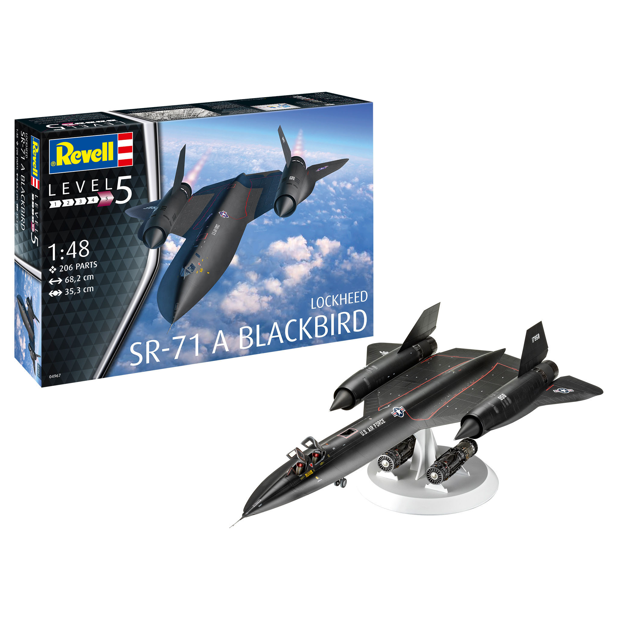 04967 Revell 1/48 Lockheed SR-71 A Blackbird Aircraft