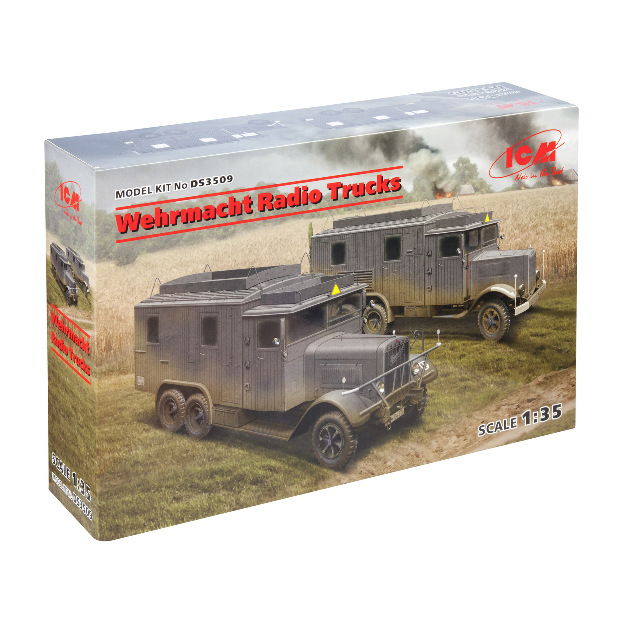 DS3509 ICM 1/35 radio communication Machine (Henschel 33D1 Kfz.72, Krupp L3H163 Kfz.Seventy two