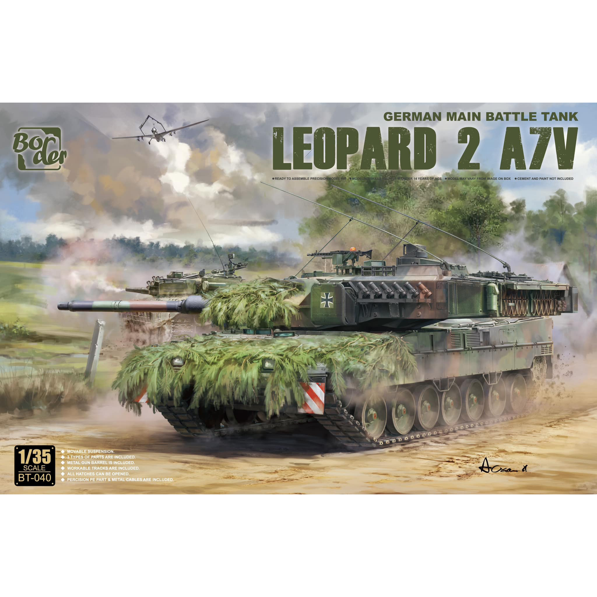 BT-040 Border Model 1/35 Notмецкий танк Leopard 2A7V