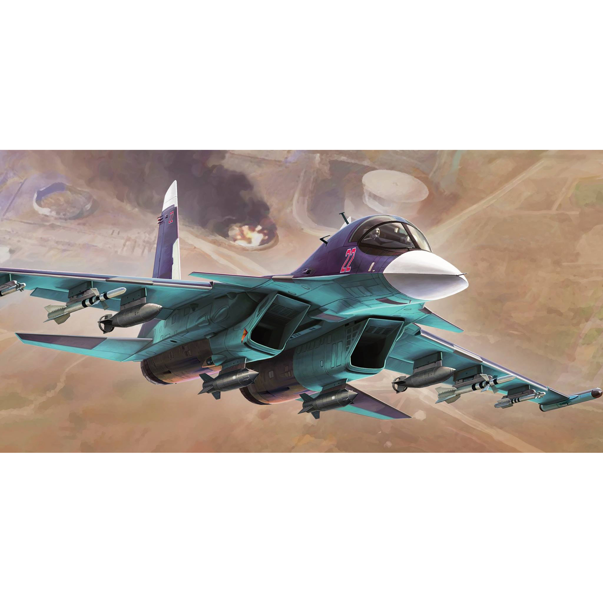 KH80141x Zimi Model 1/48 Российский многофункциональный истребитель-бомбардировщик серии «34»	