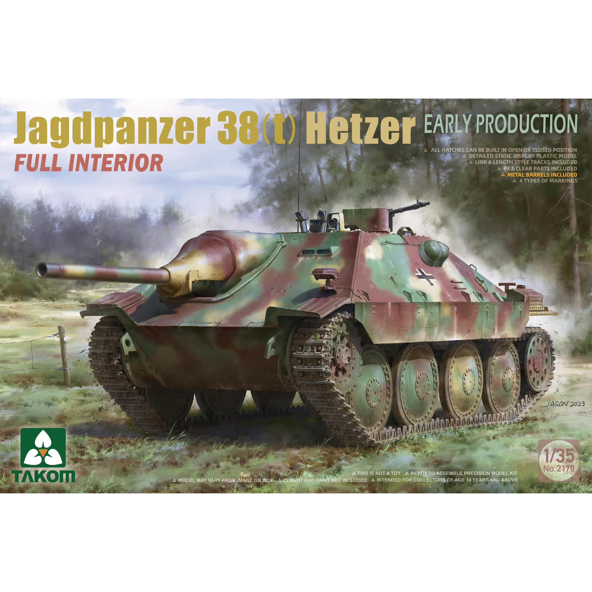2170 Takom 1/35 German self-propelled gun Jagdpanzer 38(t) Hetzer (early)