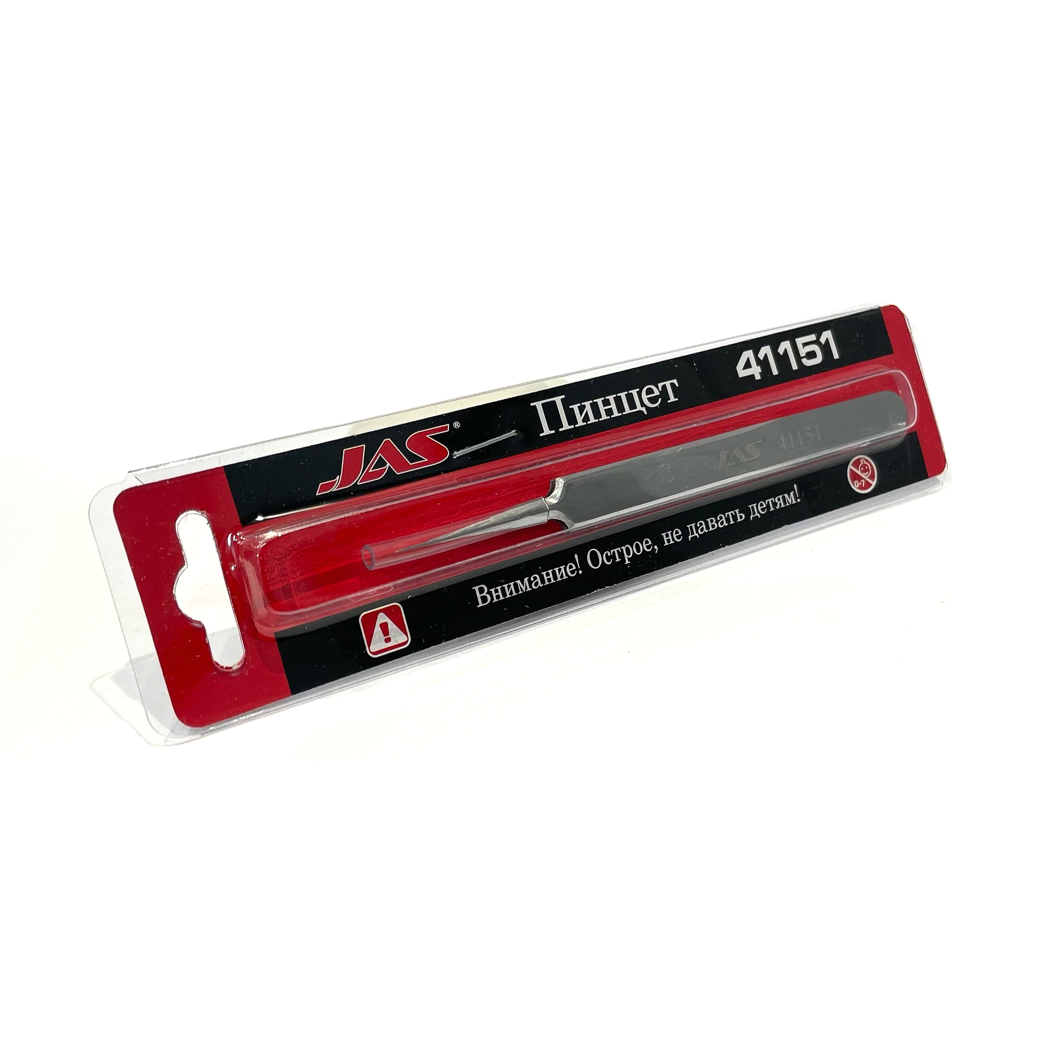 41151 JAS Tweezers straight, 118 mm
