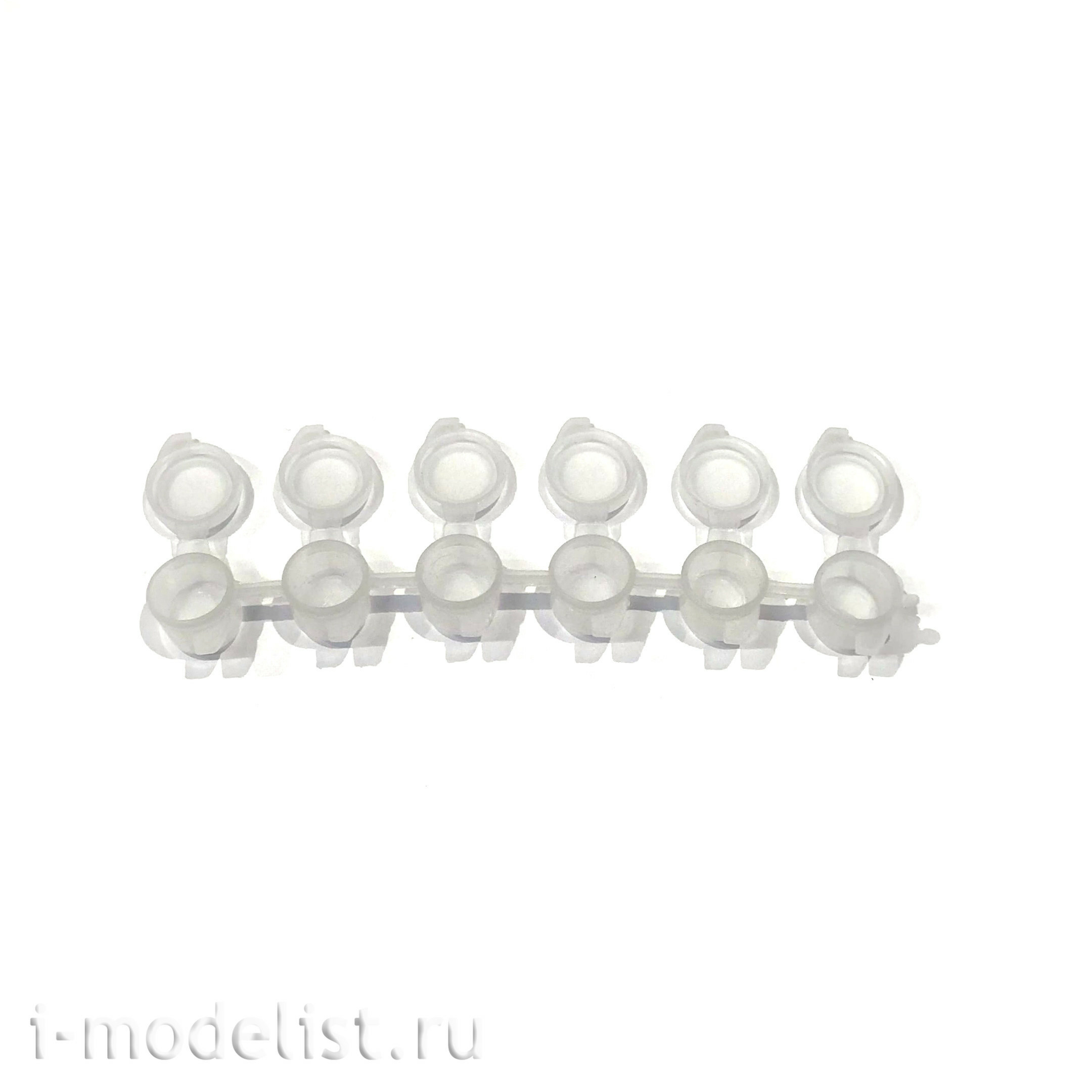 1573 Jas paint storage and tinting Jar, 5 ml. Sealed lid, set of 6 pieces.