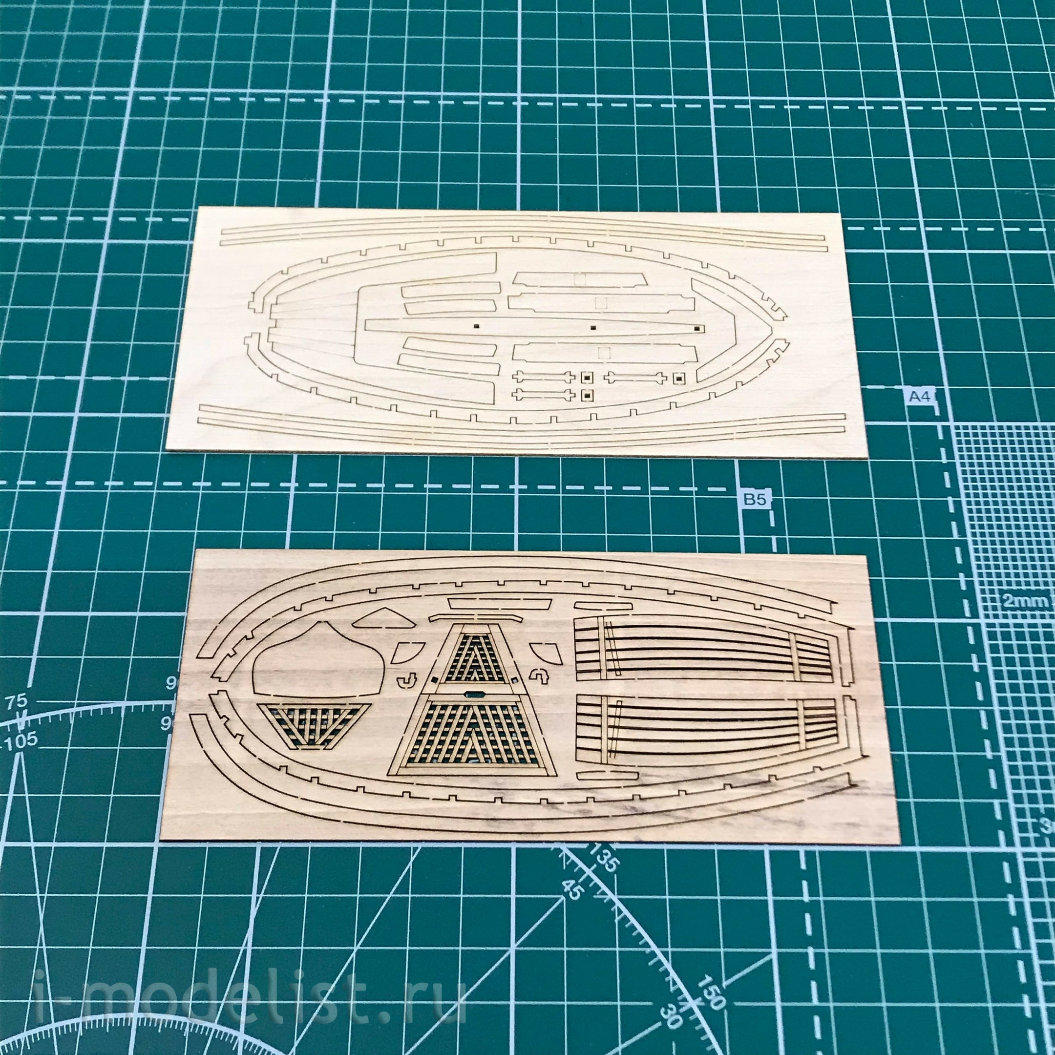 LSM0402 LSModel 1/36 Scale wooden model four Oared Dinghy