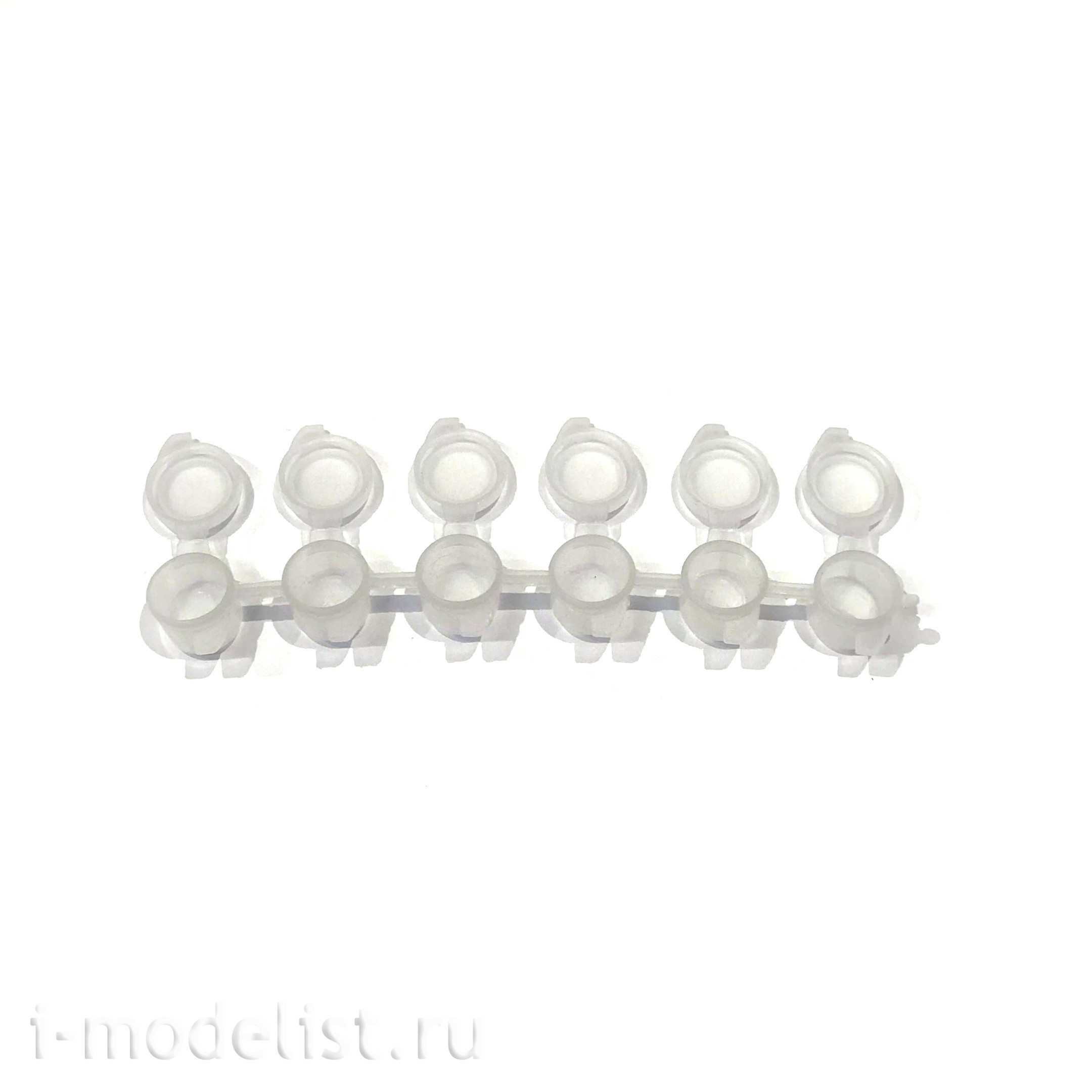 1571 Jas paint storage and tinting Jar, 2.5 ml, sealed lid, set of 6 PCs.