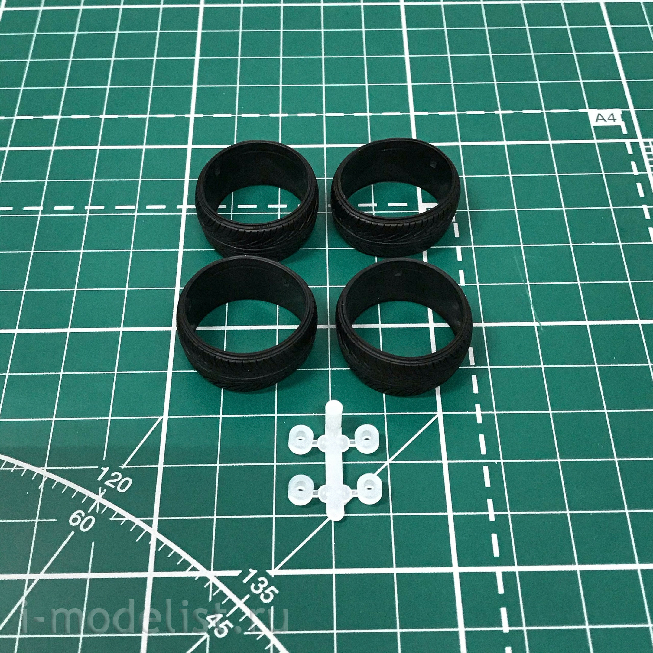06114 Aoshima 1/24 wheel Set K-Break Hybreed Cross Nine 19inch