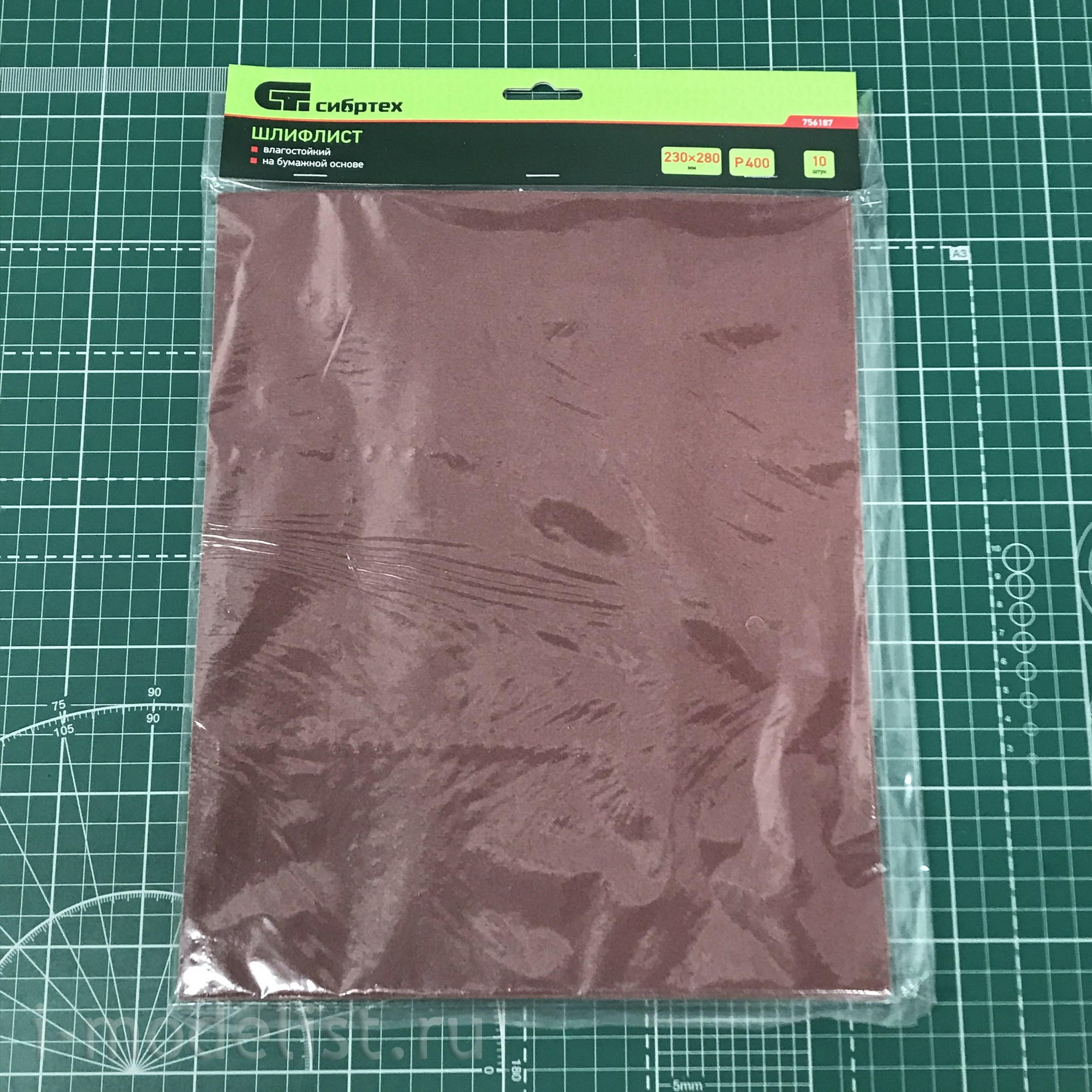 756187 Sibrtech Sanding sheet R 400 230x280 mm 10 pieces per pack