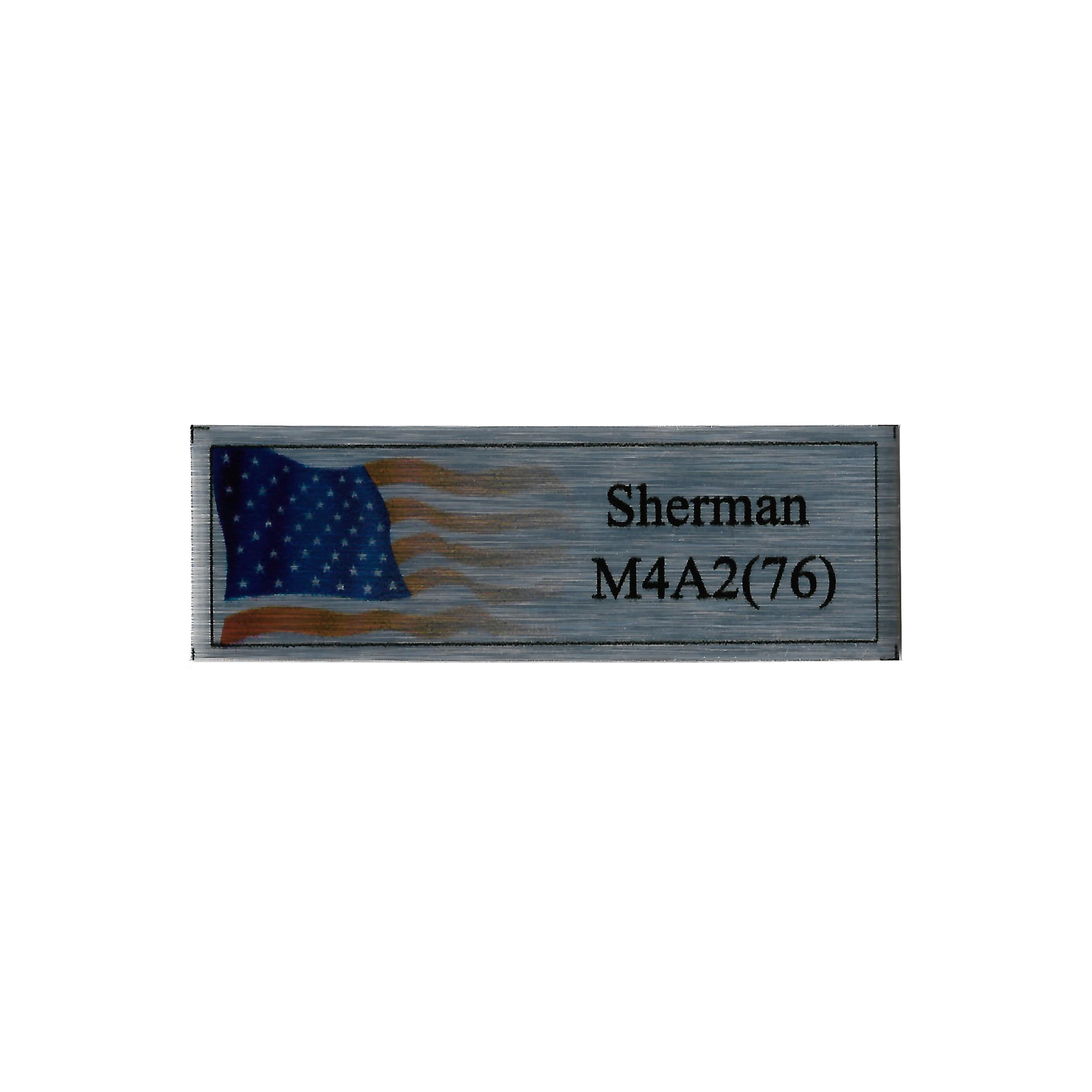 T355 Plate Plate for American medium tank Sherman M4A2(76), 60x20 mm, silver