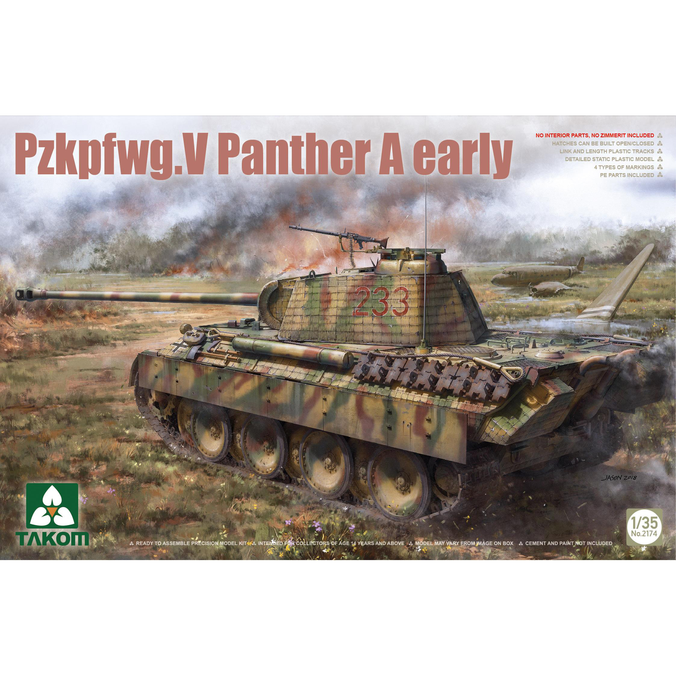 2174 Takom 1/35 German Medium Tank Pz.Kpfw.V Sd.Kfz. 171 Panther Ausf. A (early)
