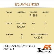 AK11378 AK Interactive Acrylic paint PORTLAND STONE NO. 64 (Portland stone No. 64) 17 ml