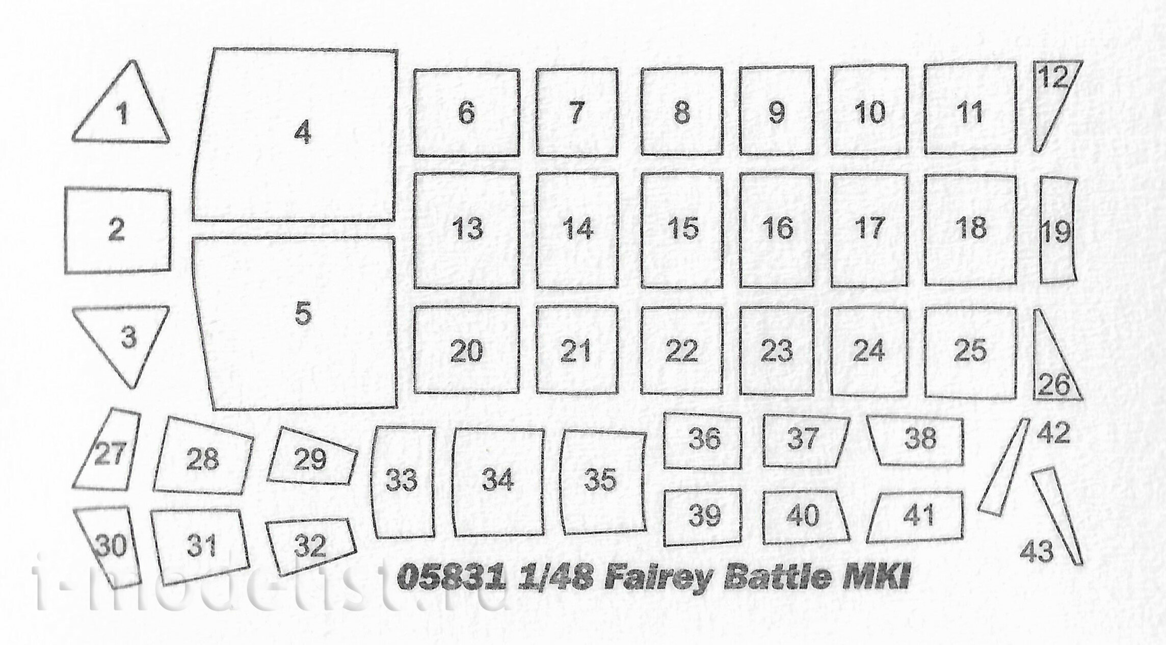05831 Т$ач 1/48 Британский бомбардировщик Fairey Battle Mk.I