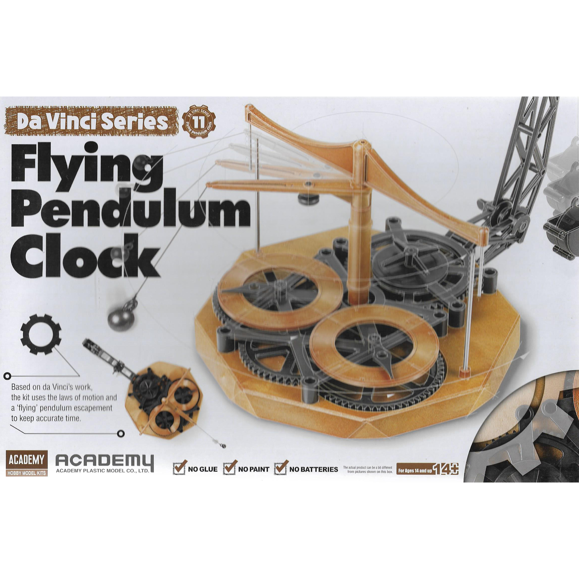 18157 Academy DAVINCI FLYING PENDULUM CLOCK