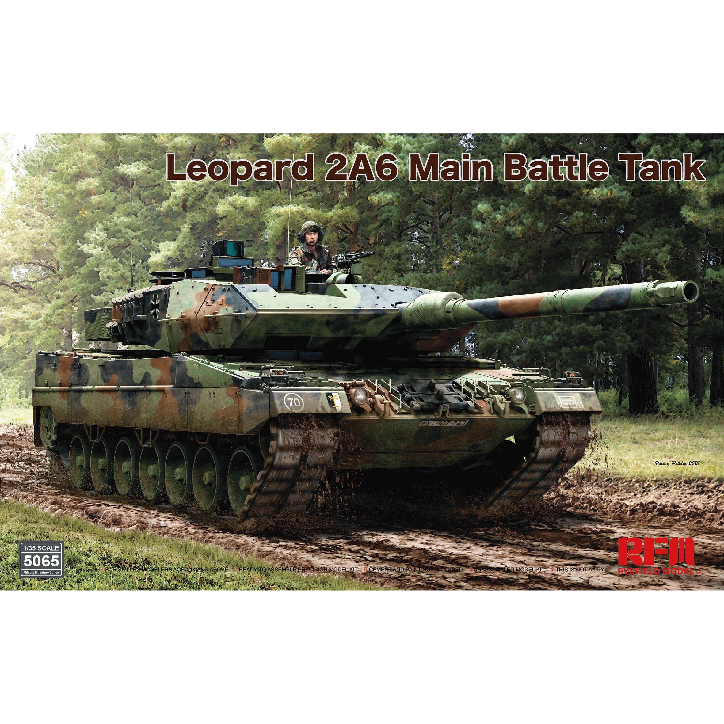 RM-5065 Rye Field Model 1/35 Leopard 2A6 Main Battle Tank with Working Tracks