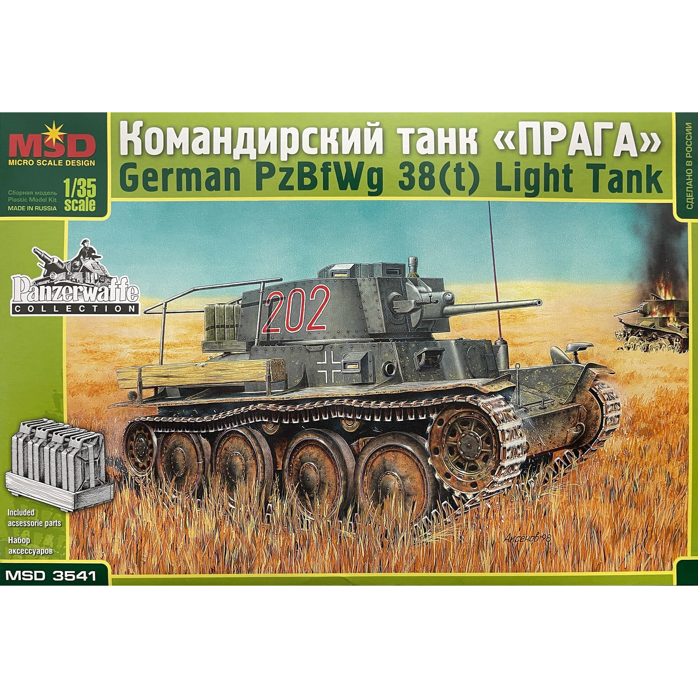 3541 Maket 1/35 Commander's tank PzBfwg 38t (Prague)