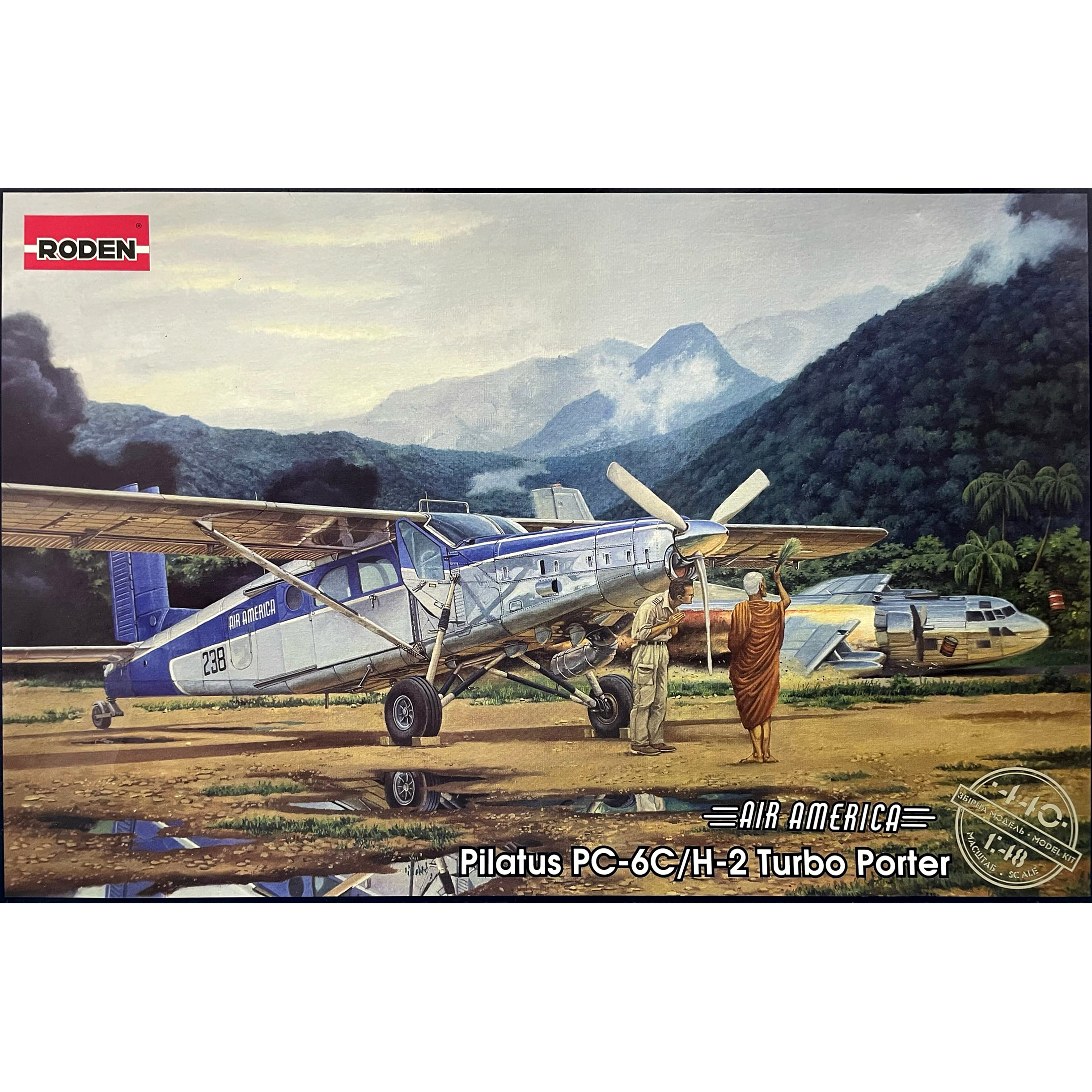 440 Aircraft Roden 1/48 Pilatus PC-6/H2 Turbo Porter “AIR AMERICA”