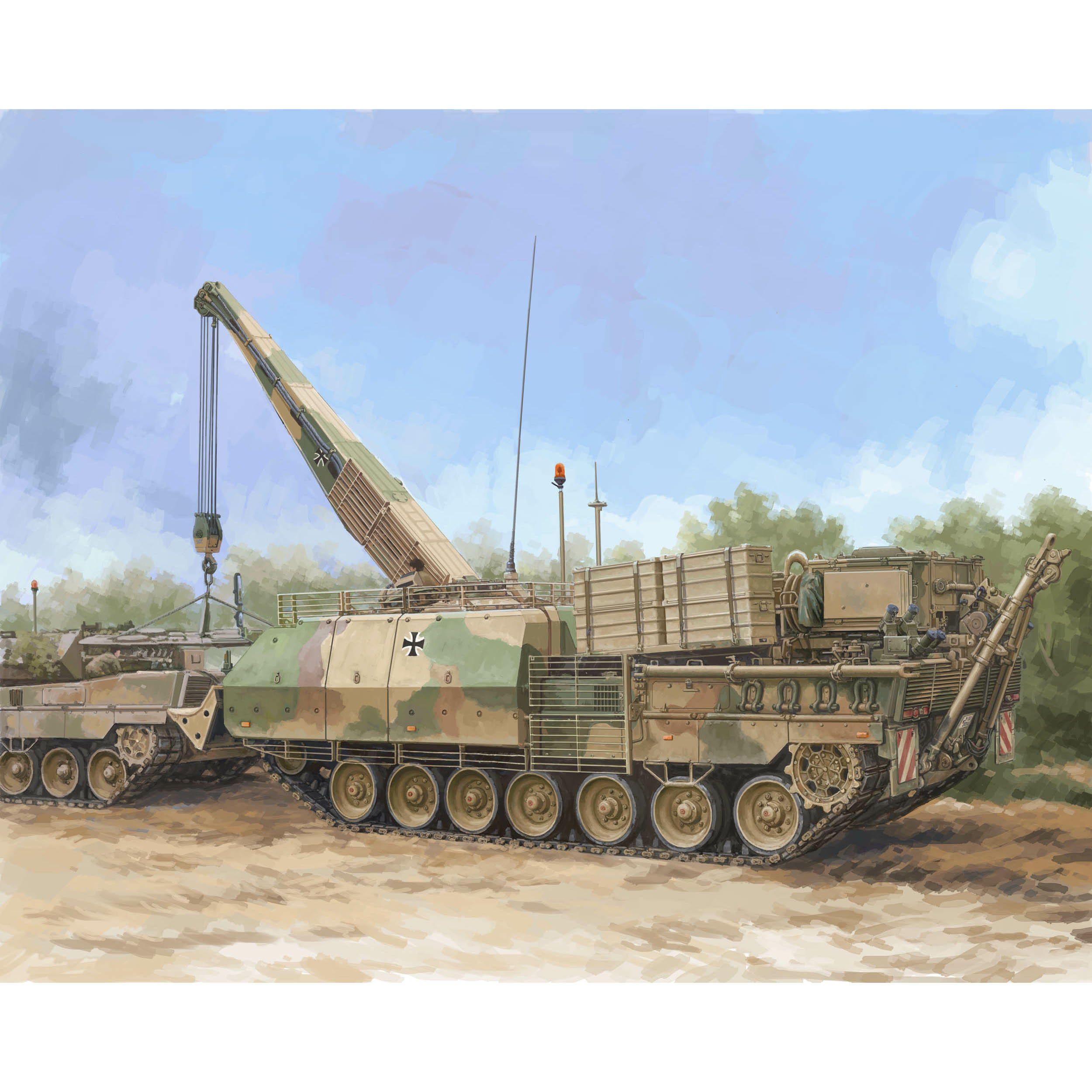 84566 HobbyBoss 1/35 German armored evacuation vehicle BRAM Bergepanzer BPz3A1 