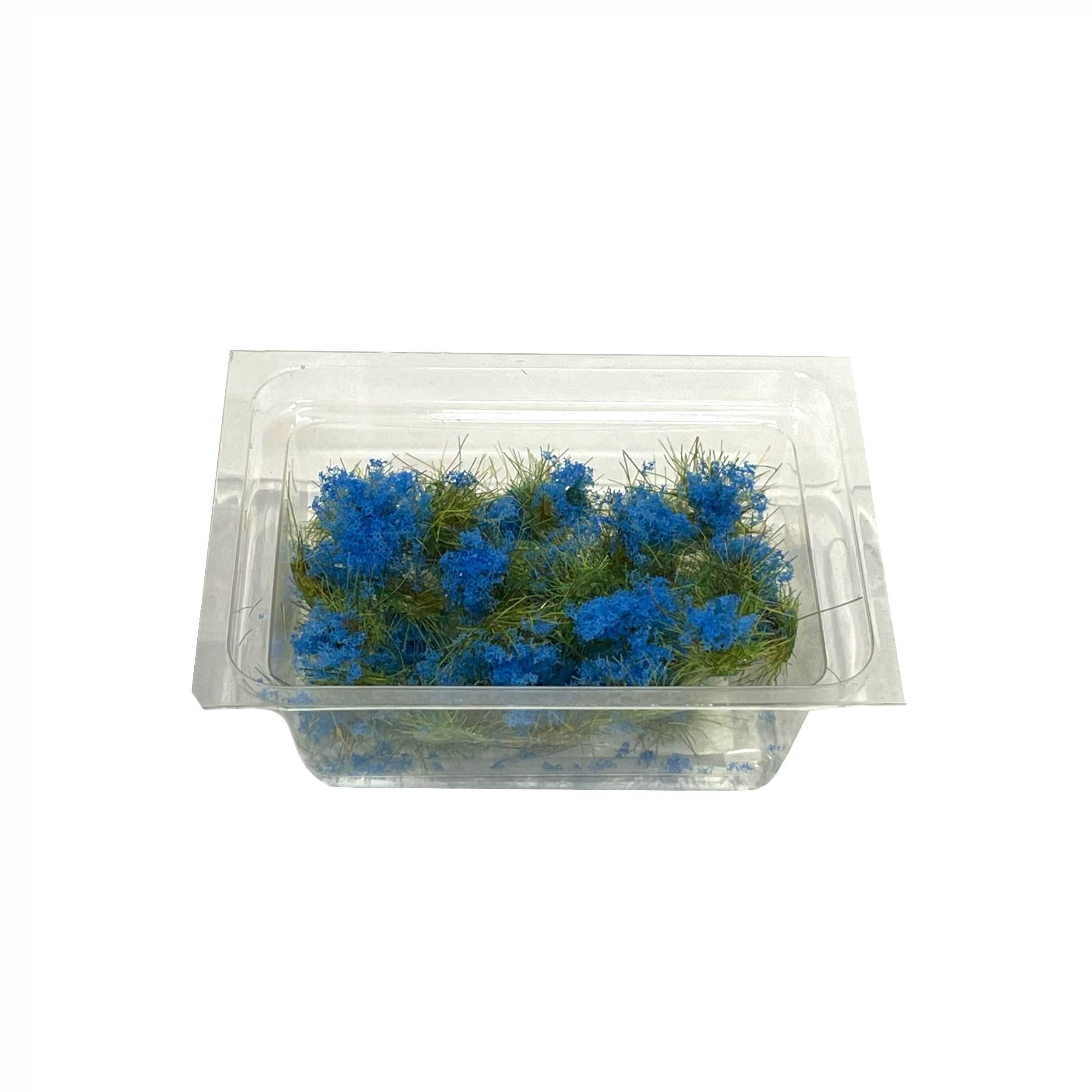 10003 Martin Bunches of grass with flowers, blue, 6 mm, 40 pcs.