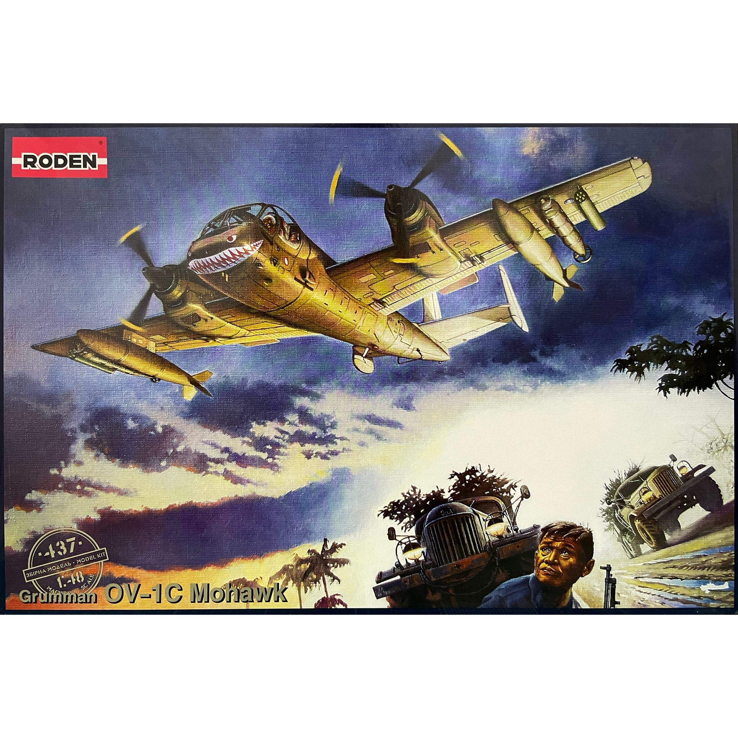 437 Roden 1/48 Grumman OV-1C Mohawk Aircraft