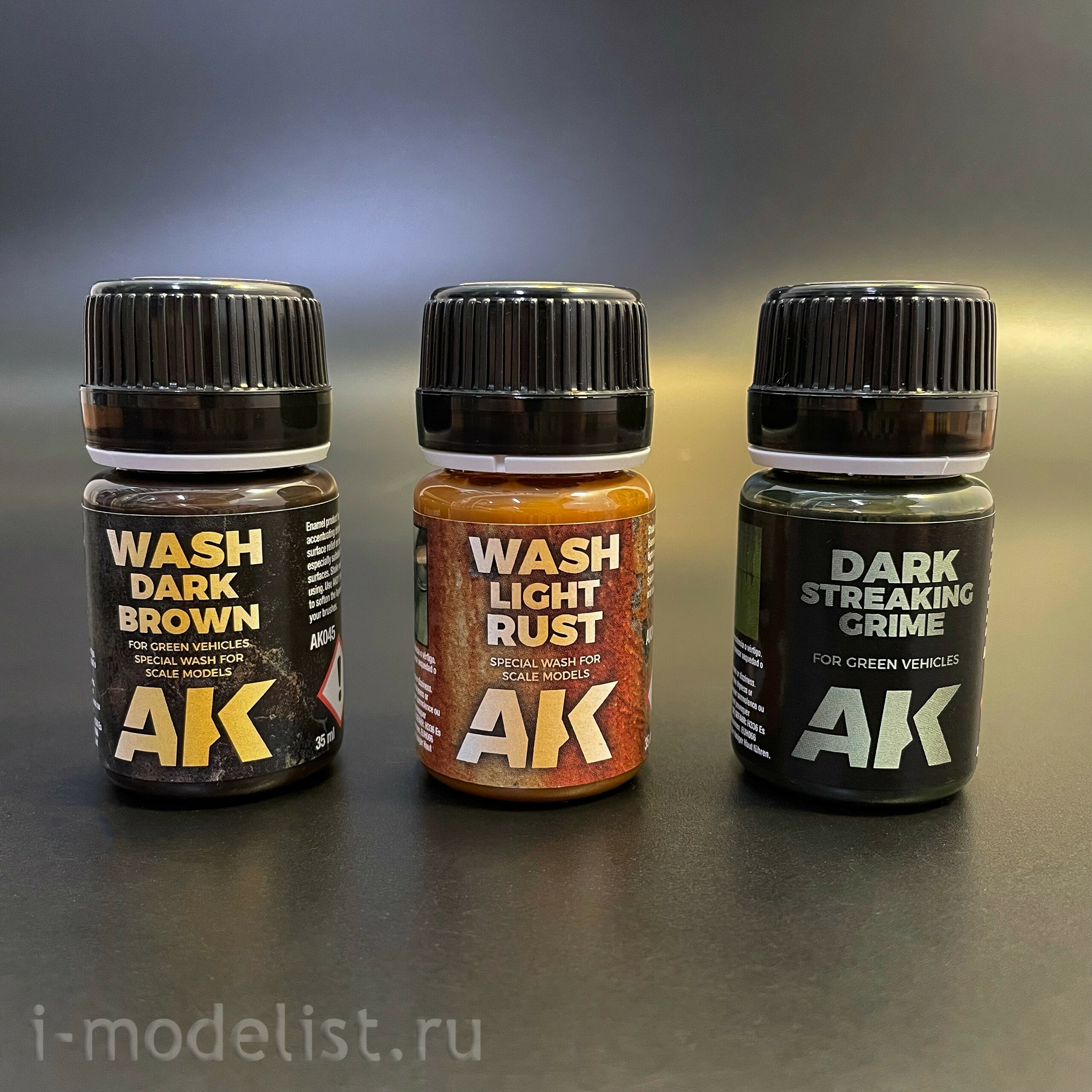 AK064 AK Interactive Set for applying effects GREEN VEHICLES WEATHERING SET