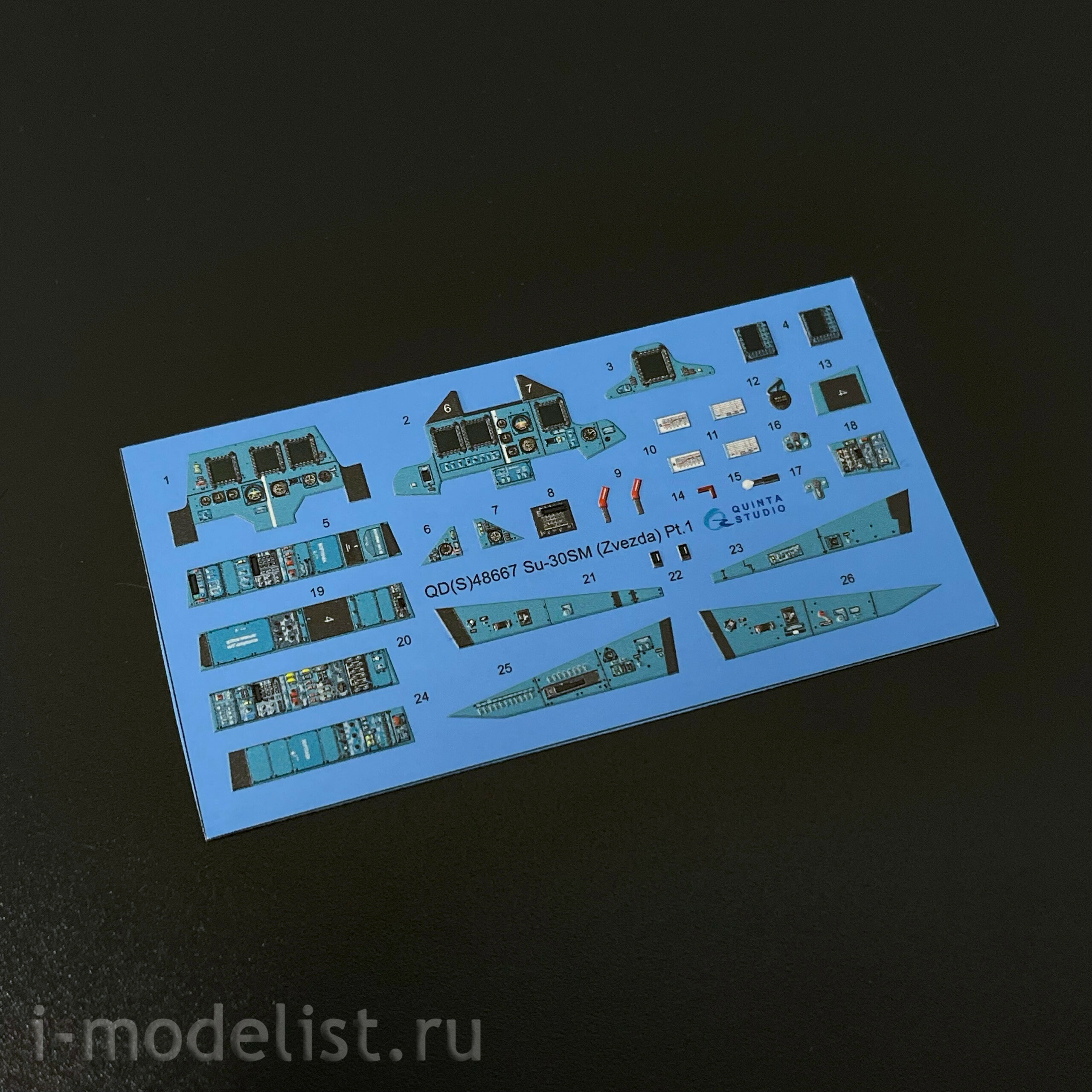 QDS-48667 Quinta Studio 1/48 ЗD Декаль кабины для Суххой-30СМ (Zvezda) (малая версия)