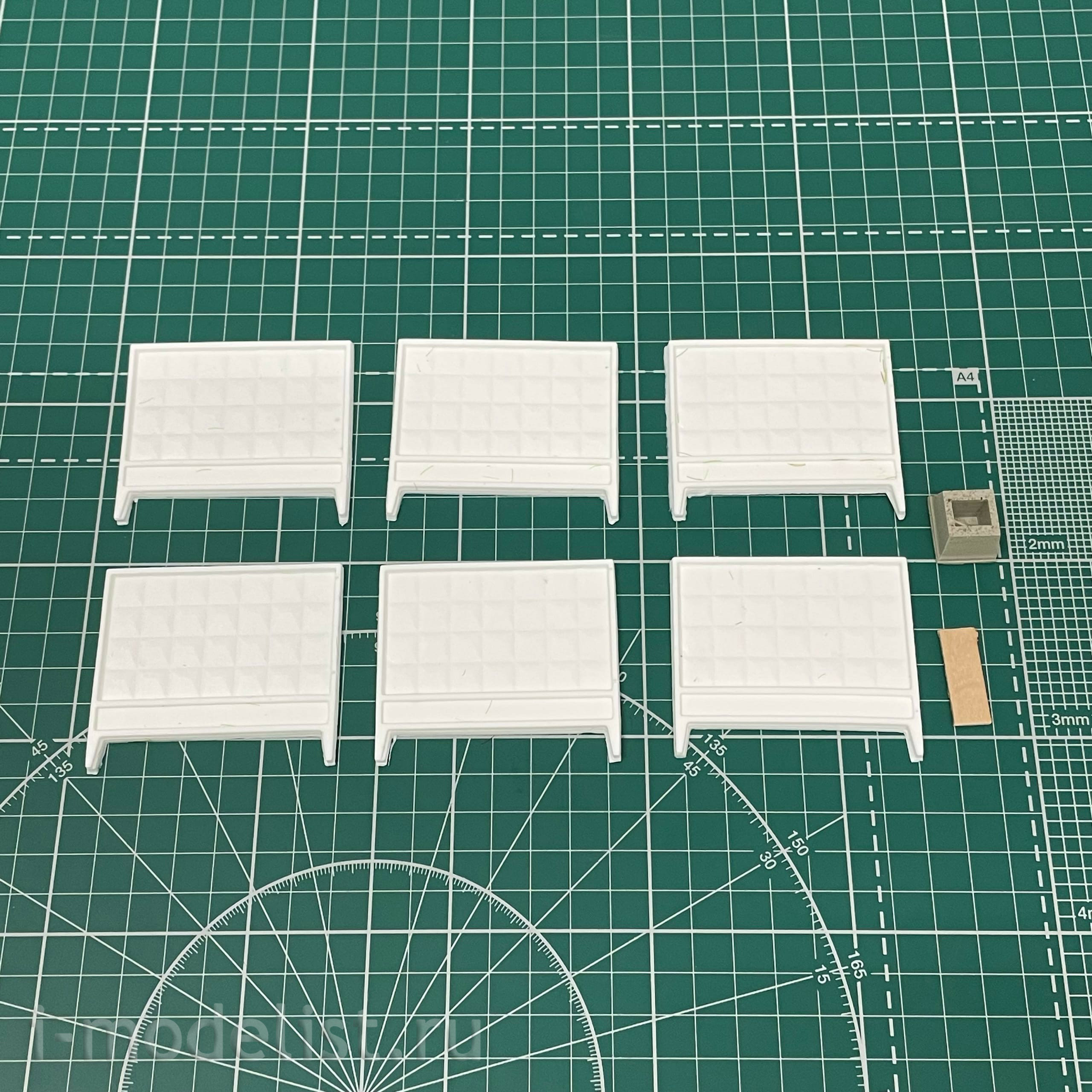22-902 Imodelist 1/48 Concrete fence DIAMOND FACE 3 PB30.20 6 plates (7 cups) + grass + wedges