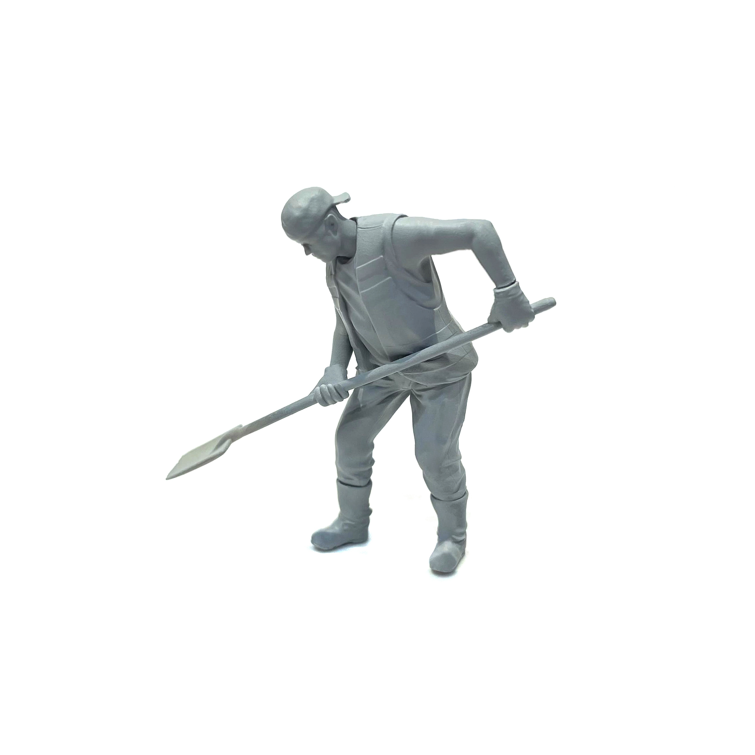 im35097 Imodelist 1/35 Figure of a road worker with a shovel for the model 3650 Zvezda