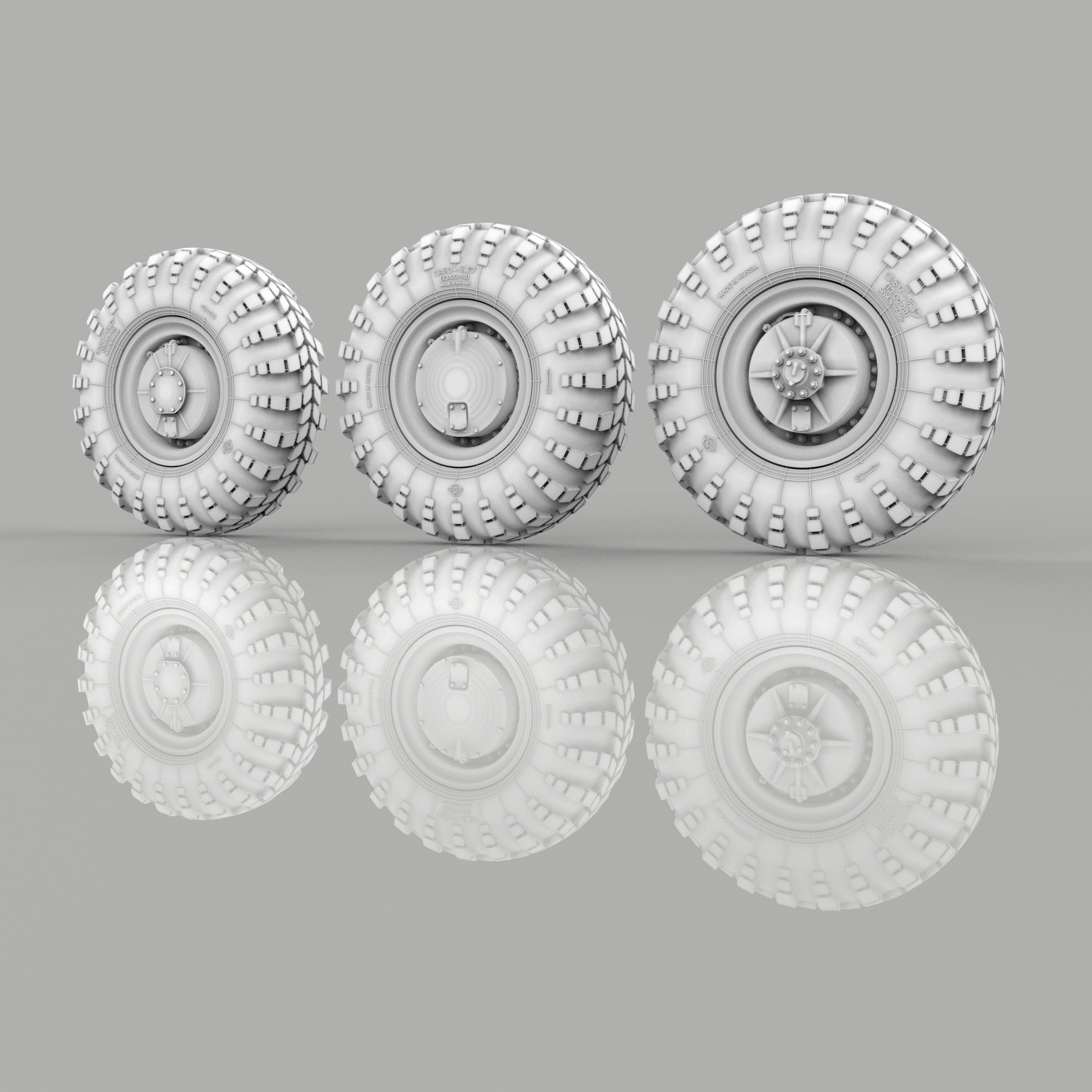 DVC35052 DVC 1/35 Wheels KI-80 for APC 70-80, 8 pcs. (3D printing)