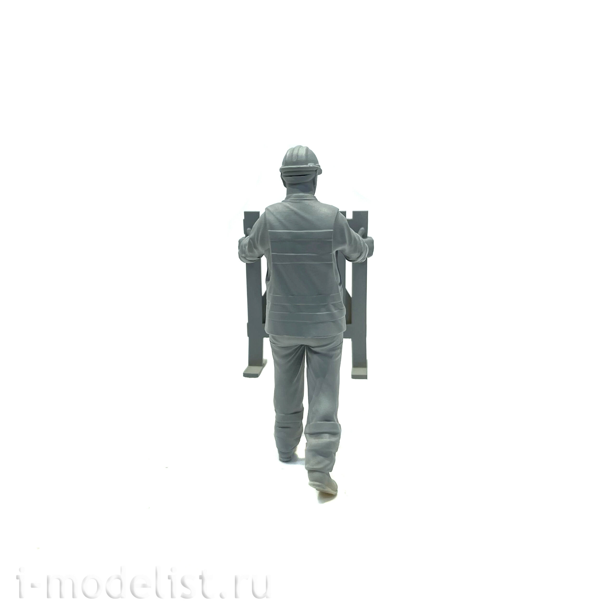 im35096 Imodelist 1/35 Worker Figure with Road Sign for Model 3650 Zvezda