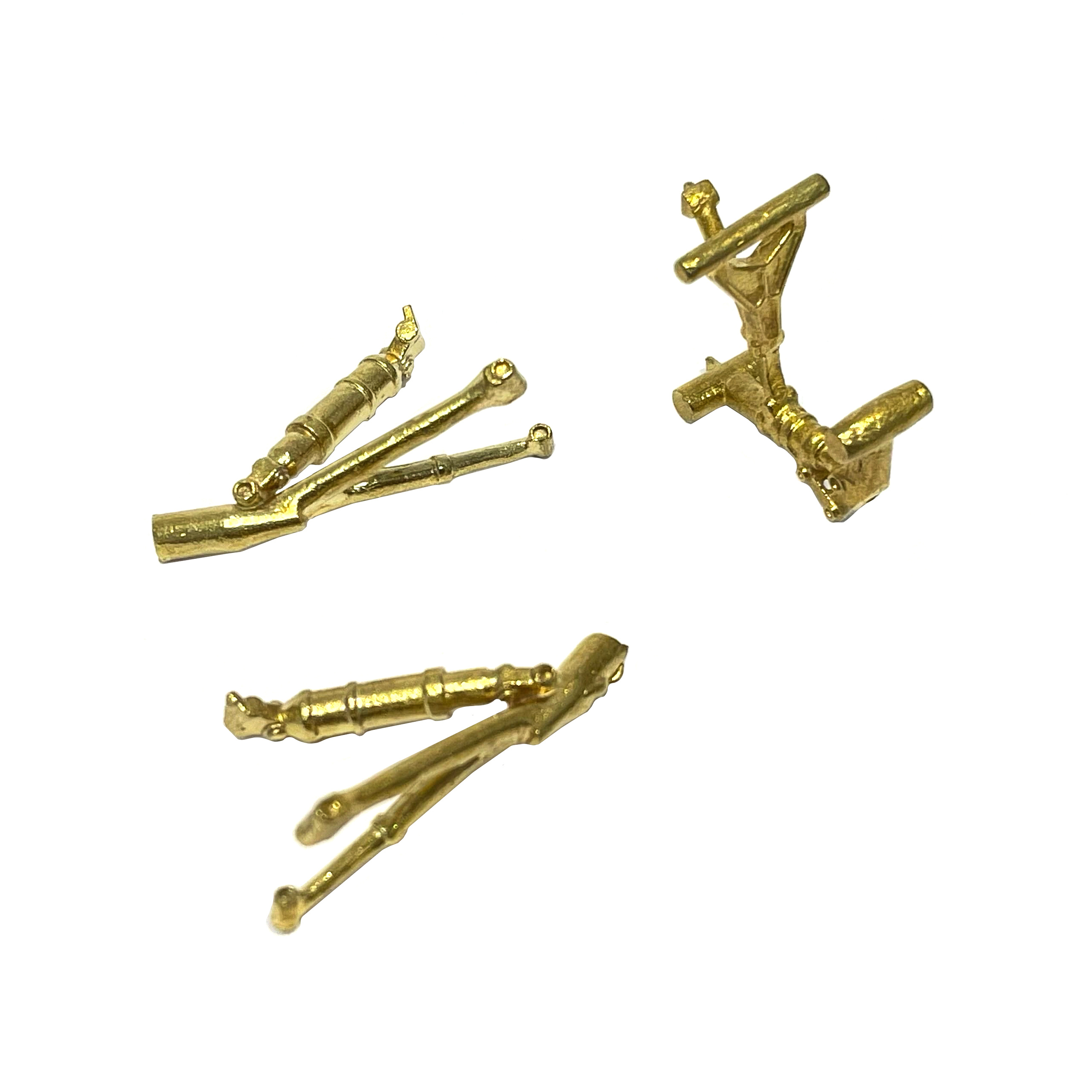 EC0002 Squadron 1/48 Brass landing gear for the Zvezda model Mi-35,, art. 4813